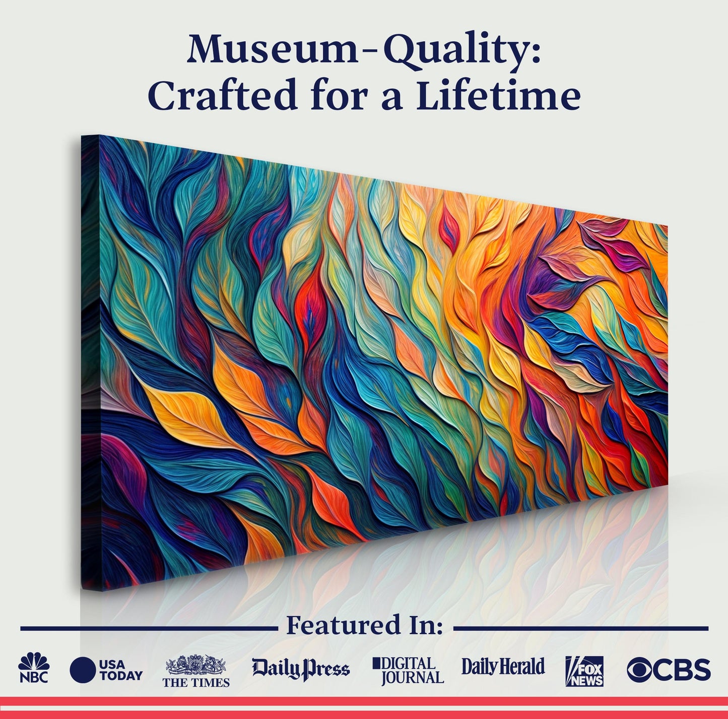 Chroma Whispers Impasto Wall Art