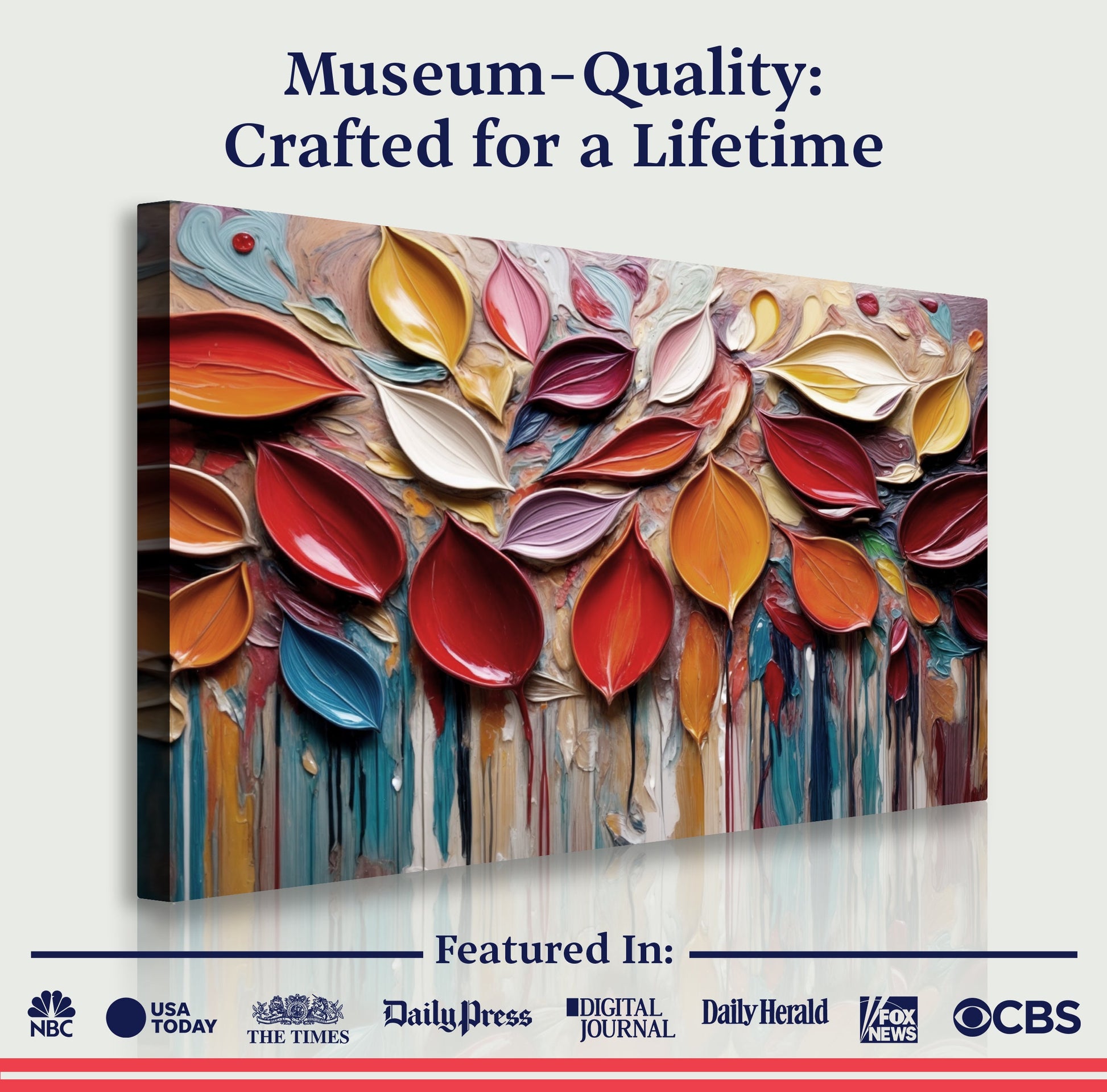 Autumn Rain Impasto Wall Art