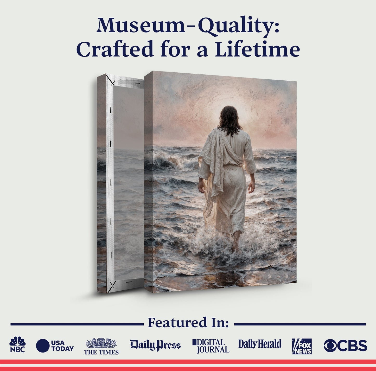 Jesus Christ Walking On Water Faith Wall Art VII