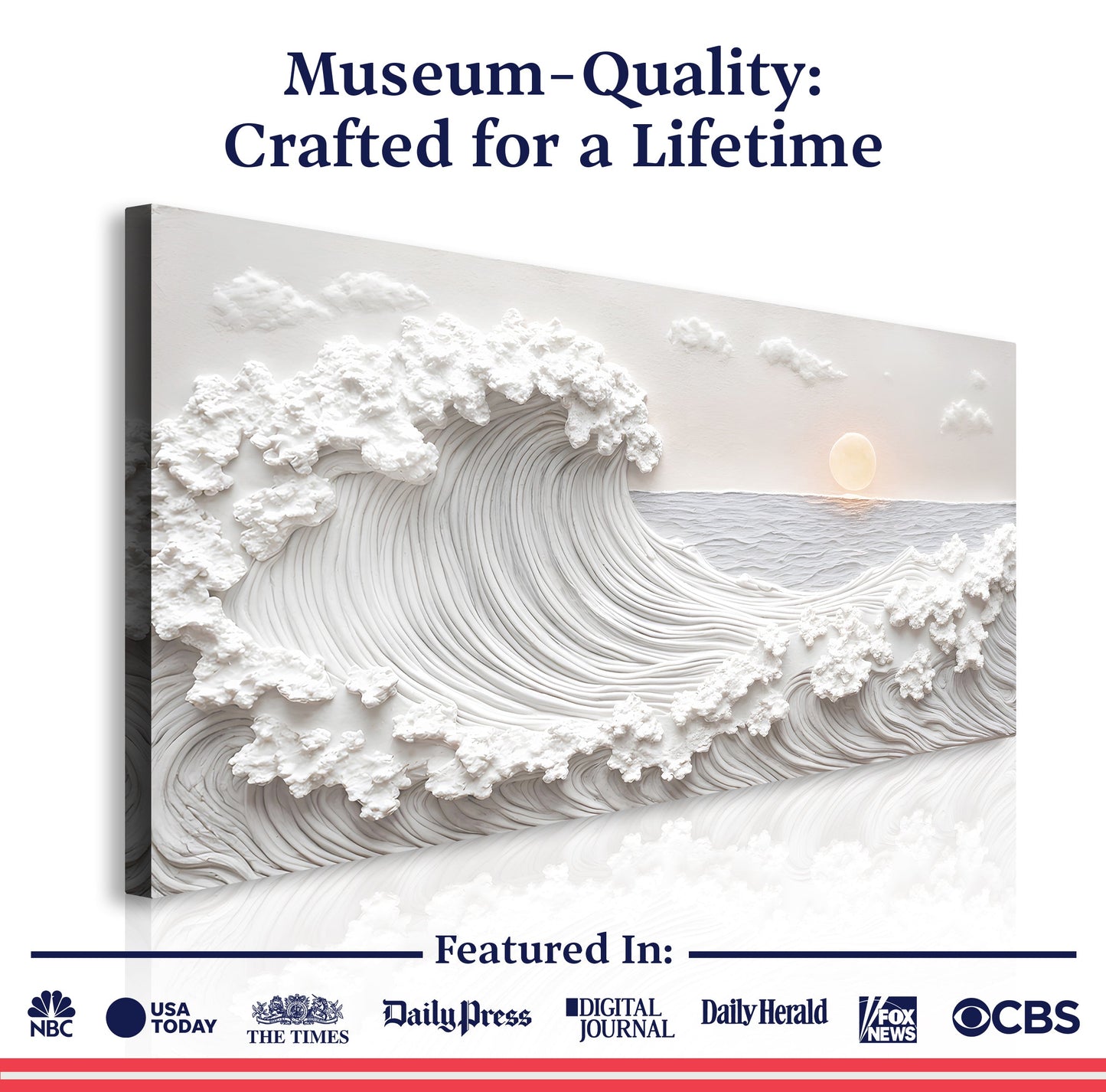 Ocean Waves Abstract Wall Art