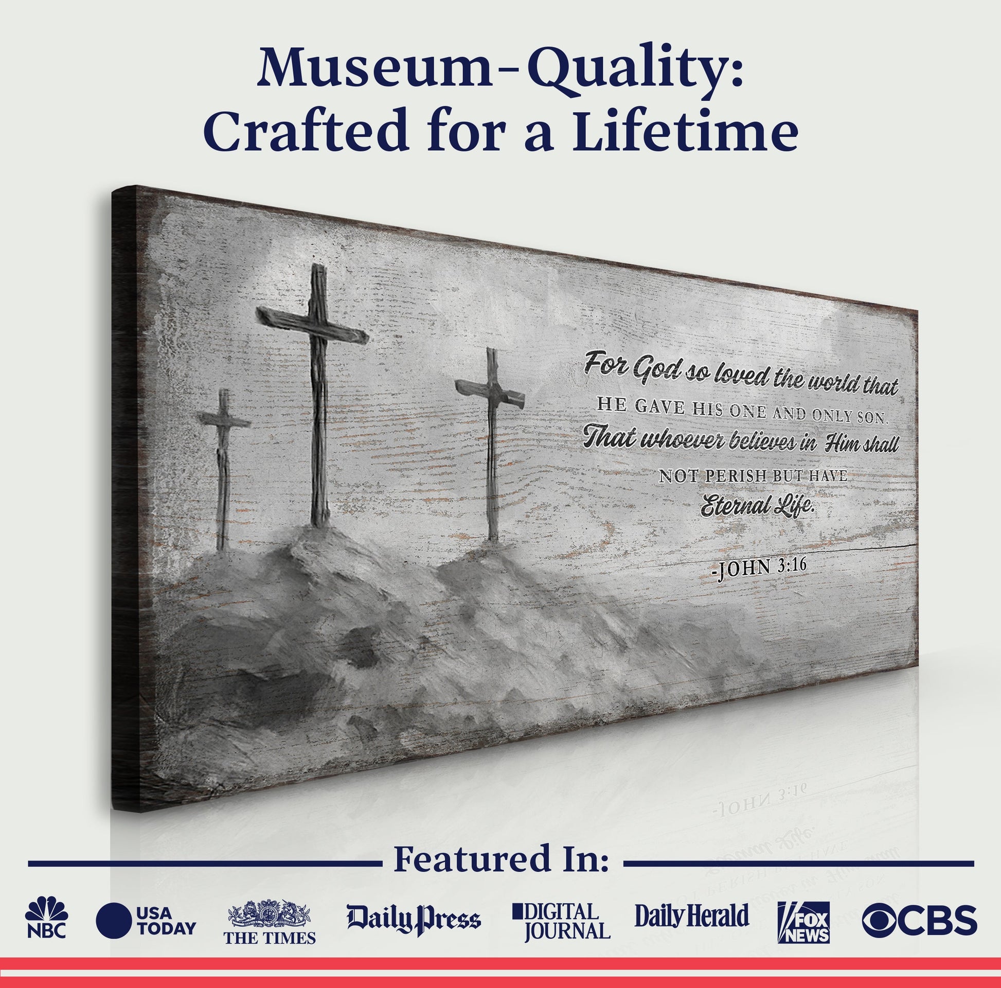 John 3:16: For God So Loved The World Faith Sign VIII