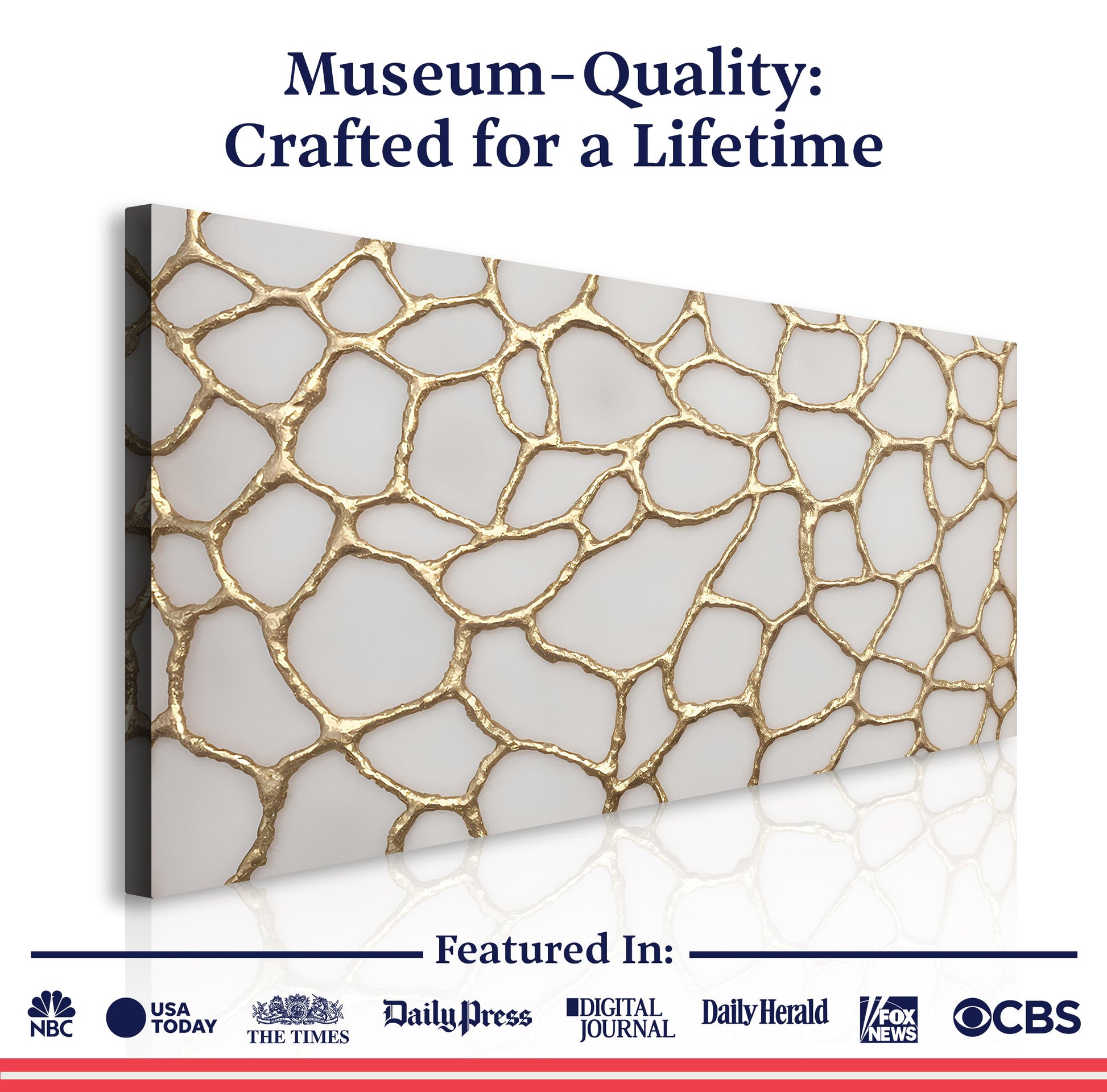 Golden Neurons Wall Art