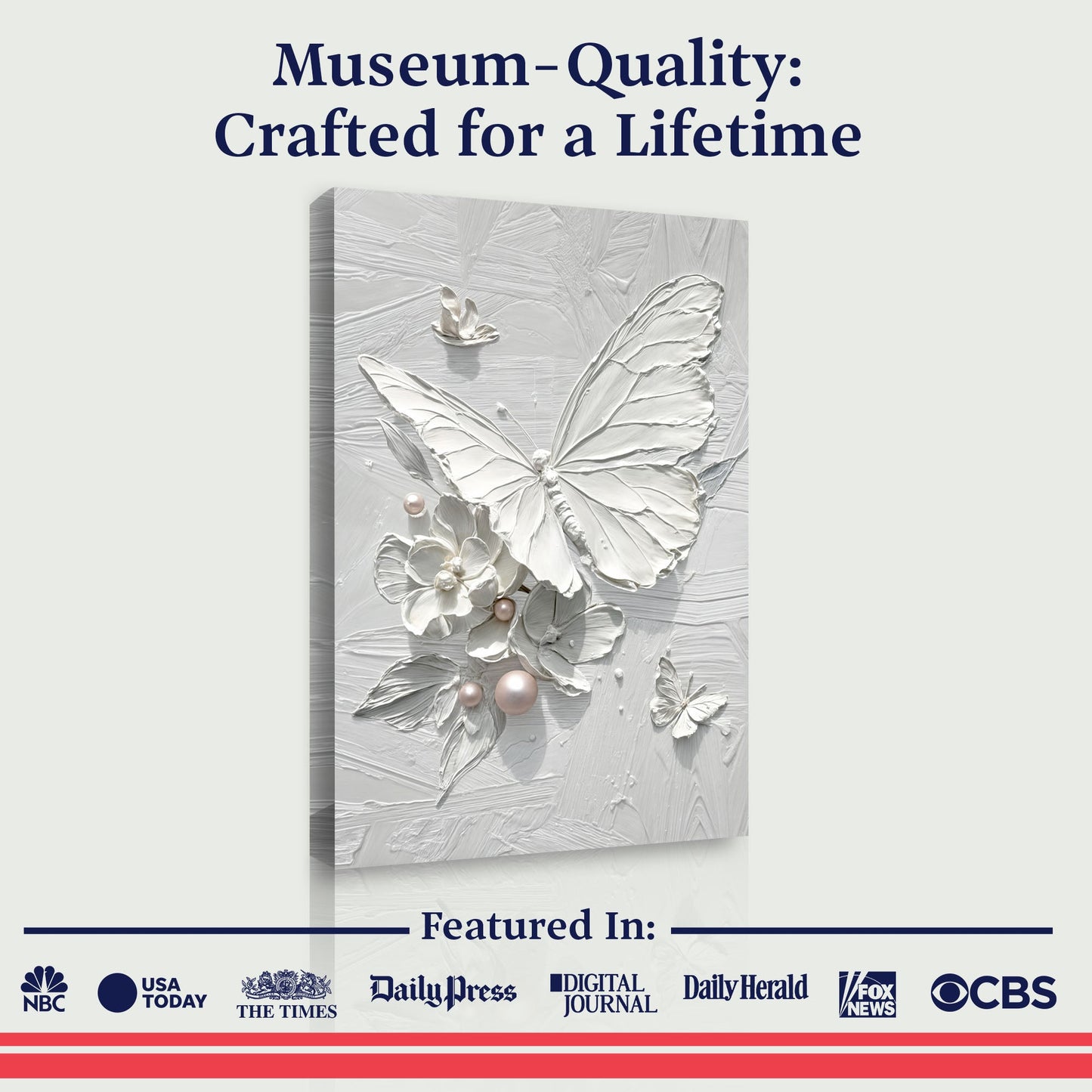 White Butterfly Wall Art