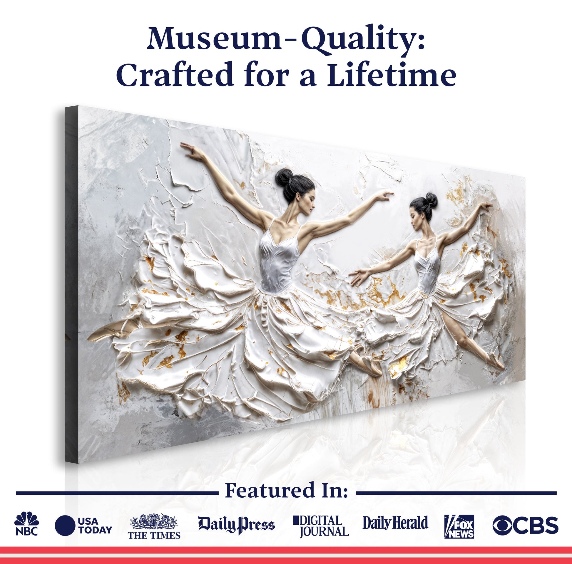 Modern Ethereal Dancers Impasto Wall Art