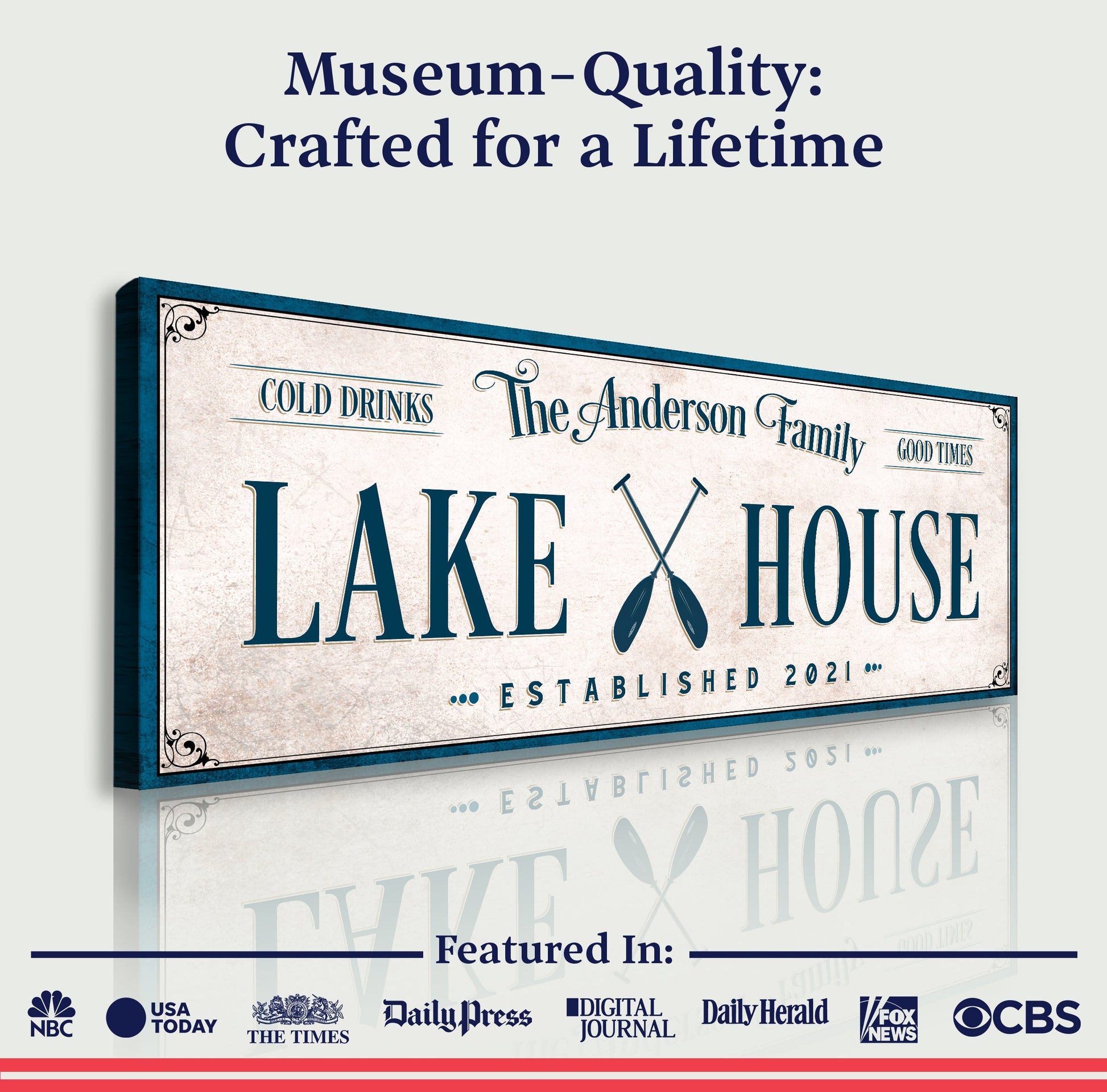 Personalized Lake House Sign IV