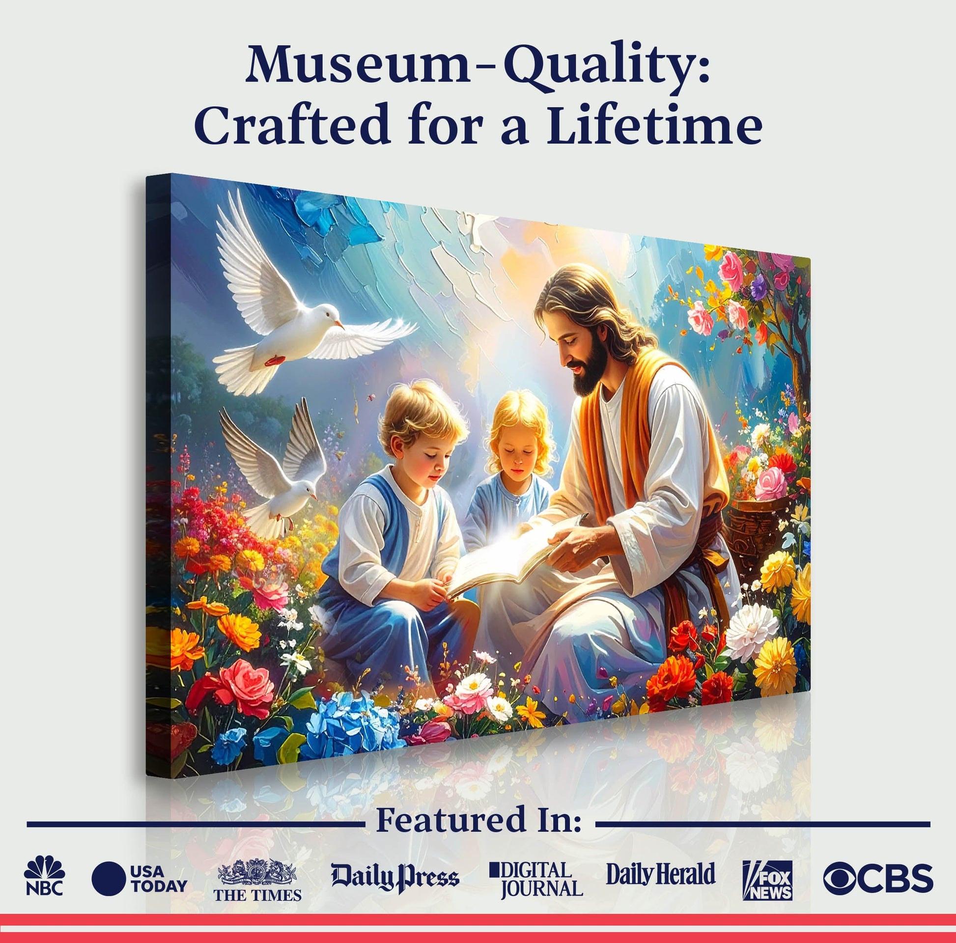 Jesus With Children Faith Wall Art IV