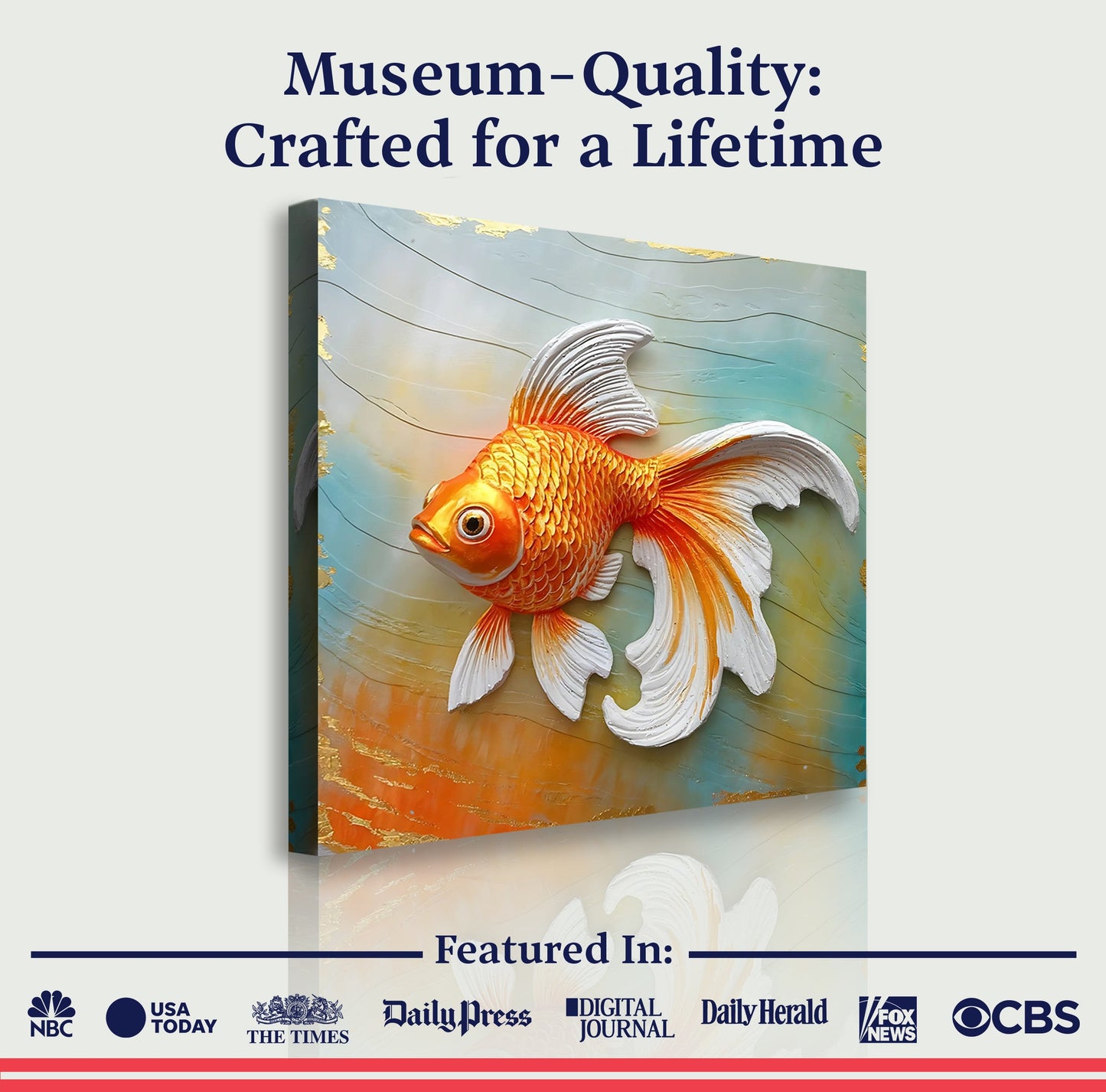 3D Goldfish Wall Art