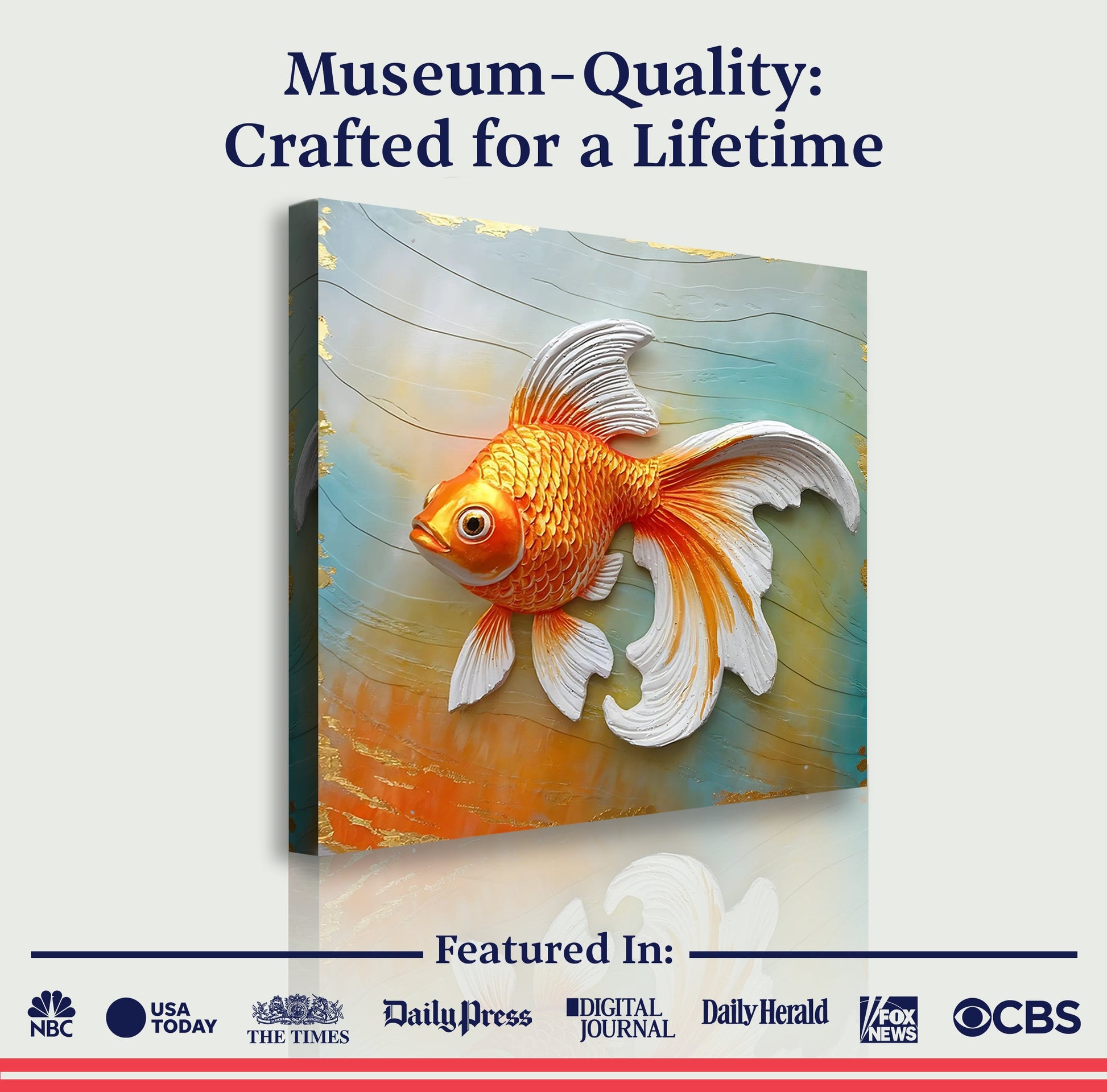 3D Goldfish Wall Art