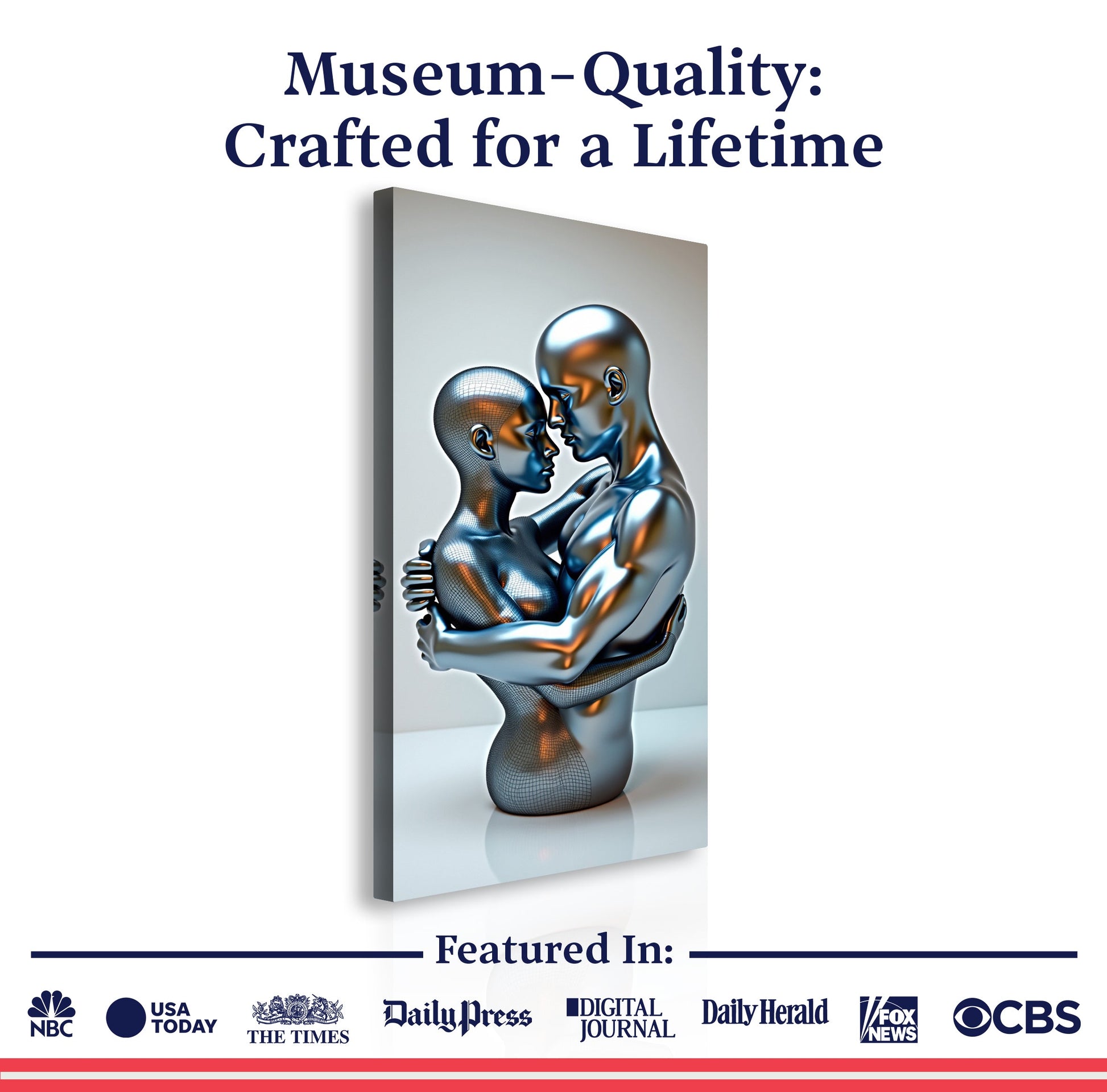 Eternal Love Figure Abstract Wall Art II