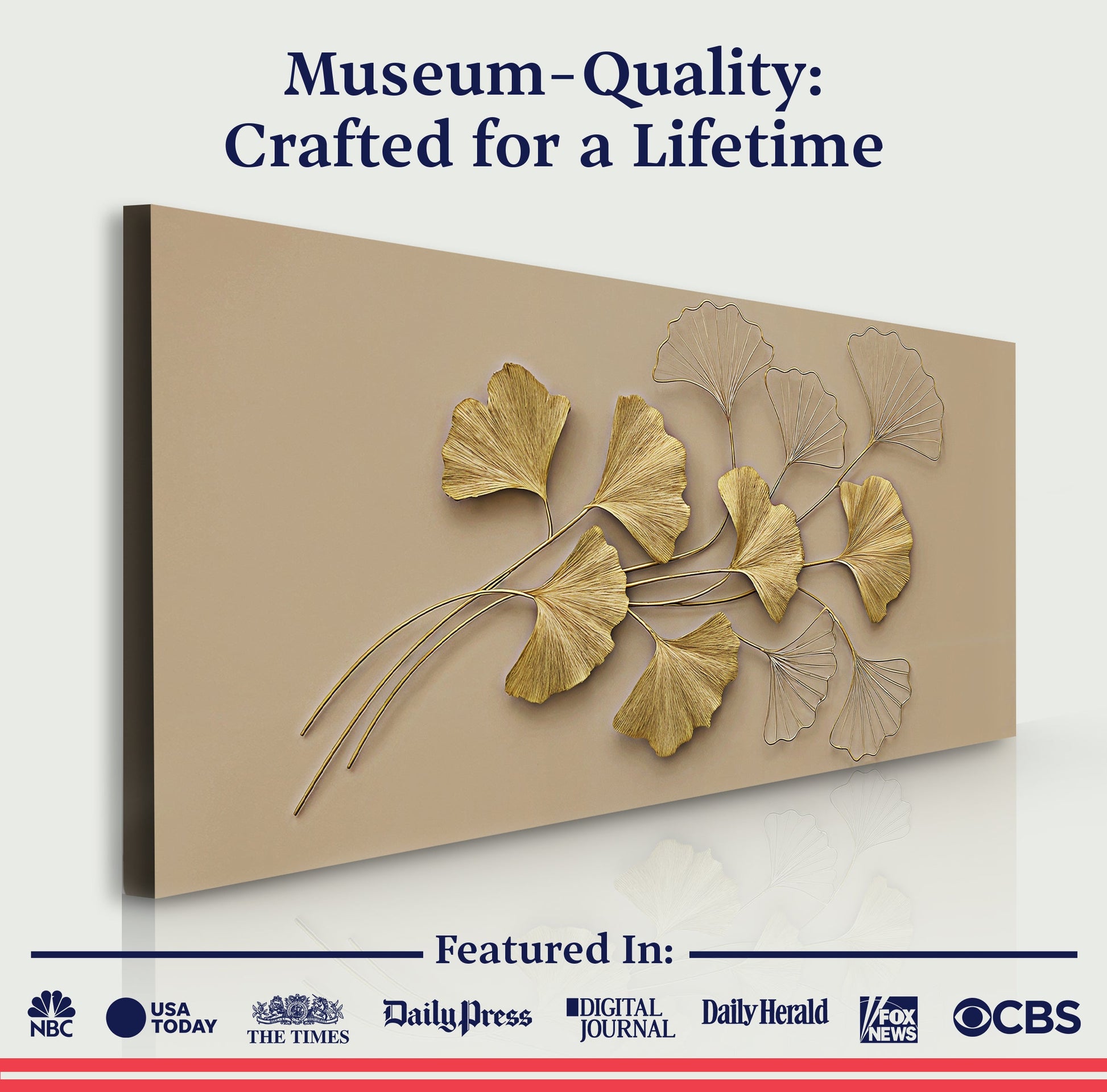 Golden Botanical Wall Art