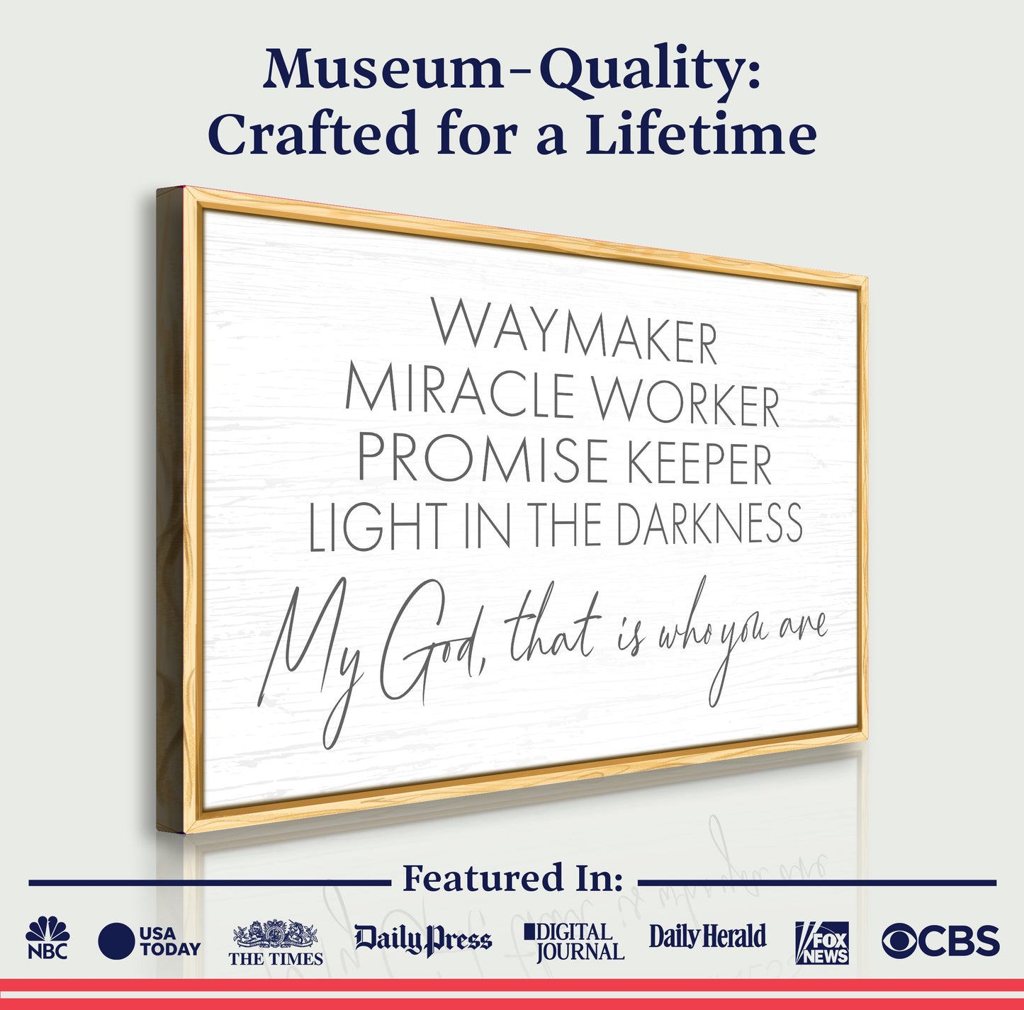 My God Way Maker Miracle Worker Faith Sign II