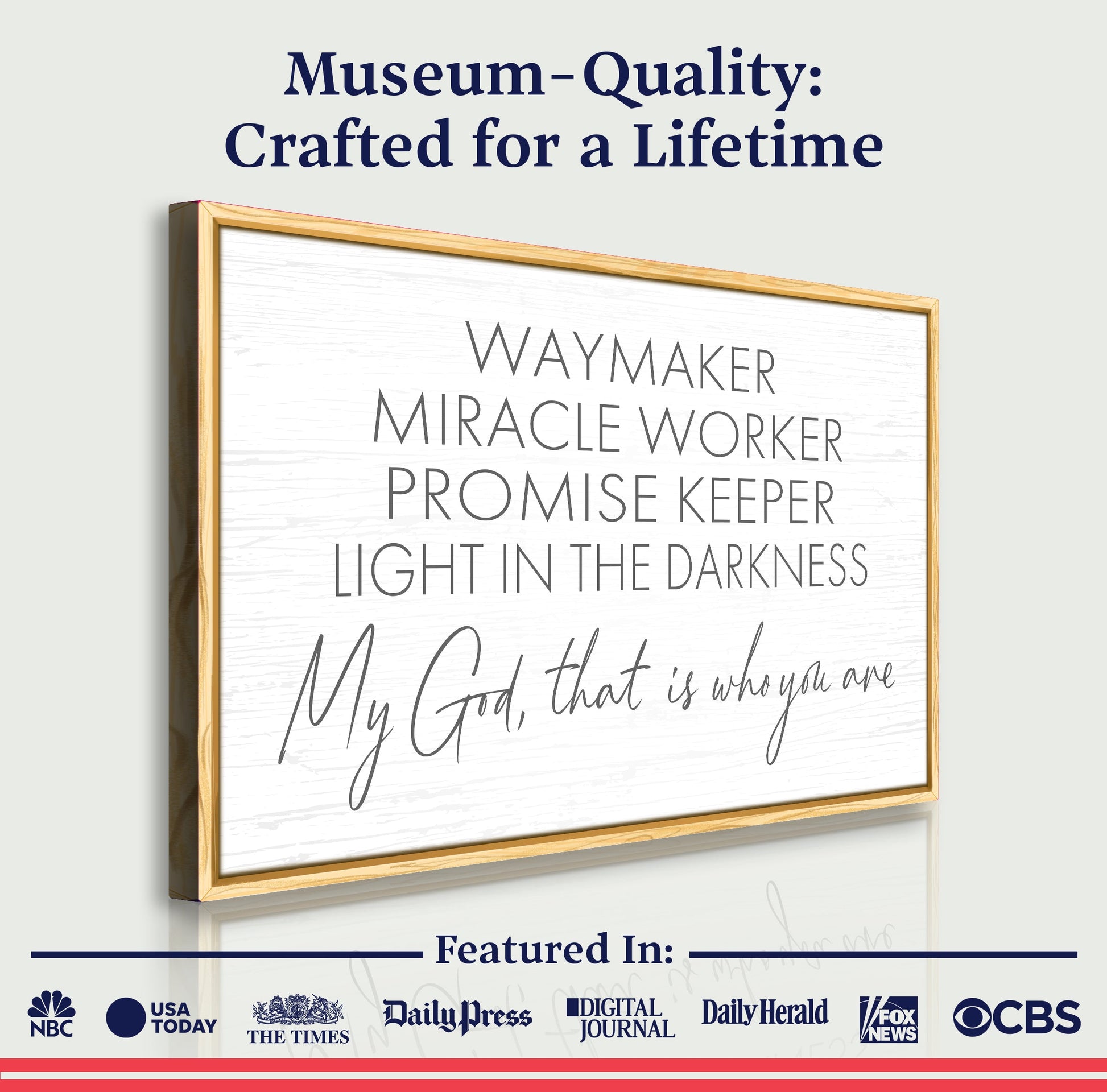 My God Way Maker Miracle Worker Faith Sign II