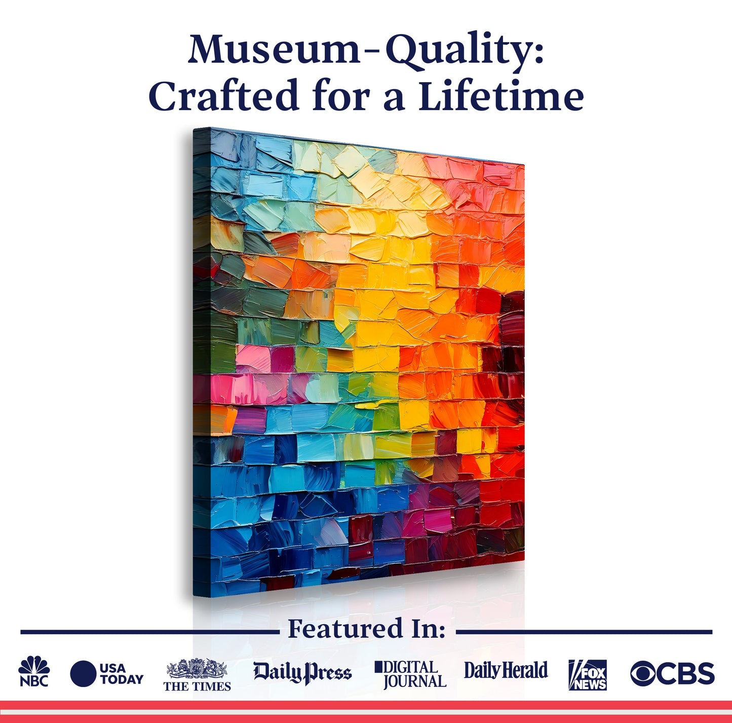 Spectrum Mosaic Impasto Wall Art