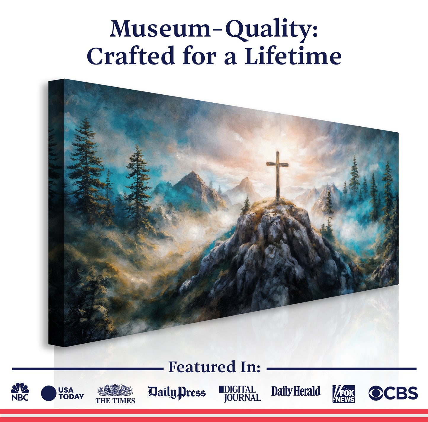 Cross On A Hill Faith Wall Art III