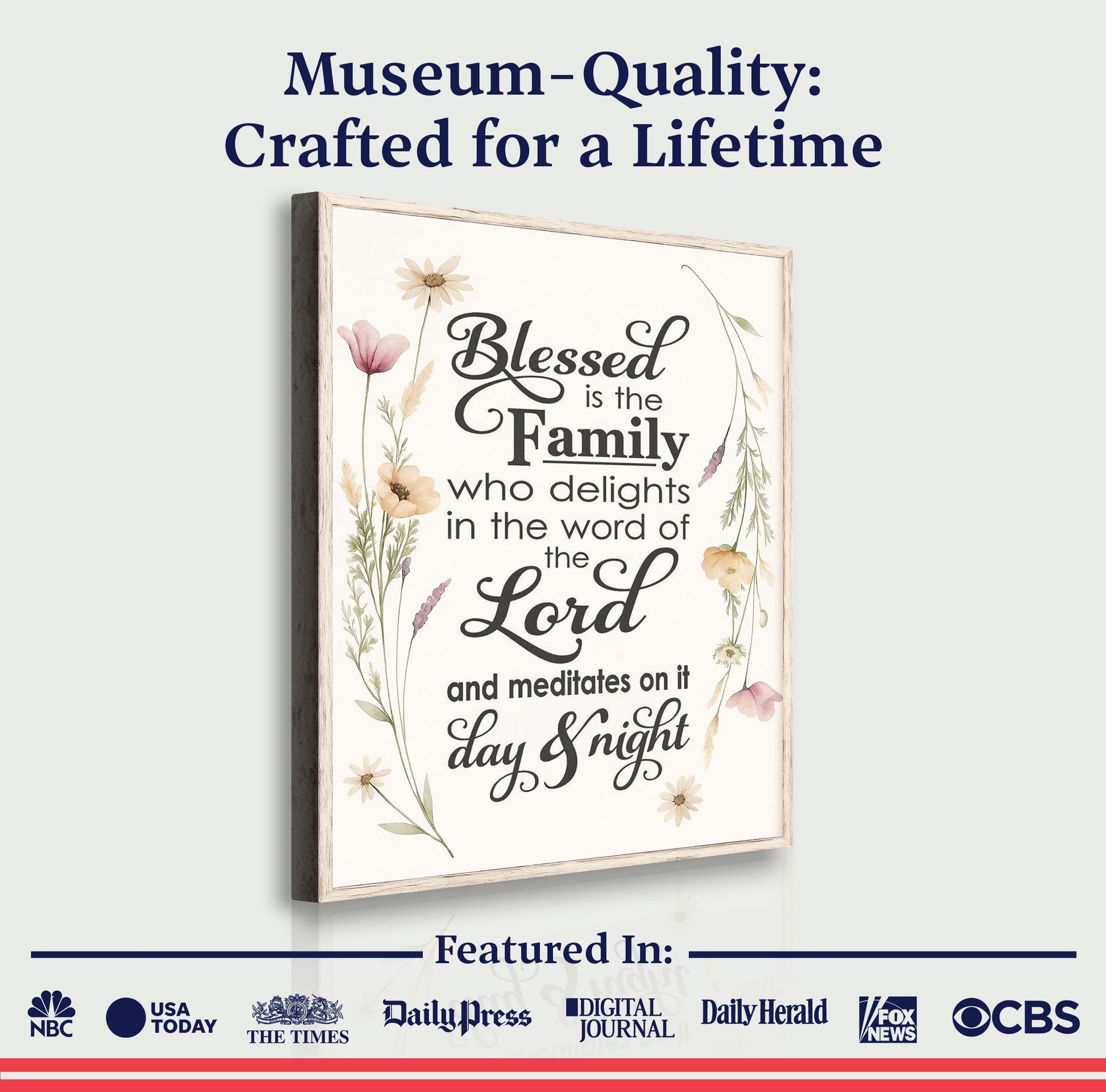 Blessed Is The Family Faith Sign