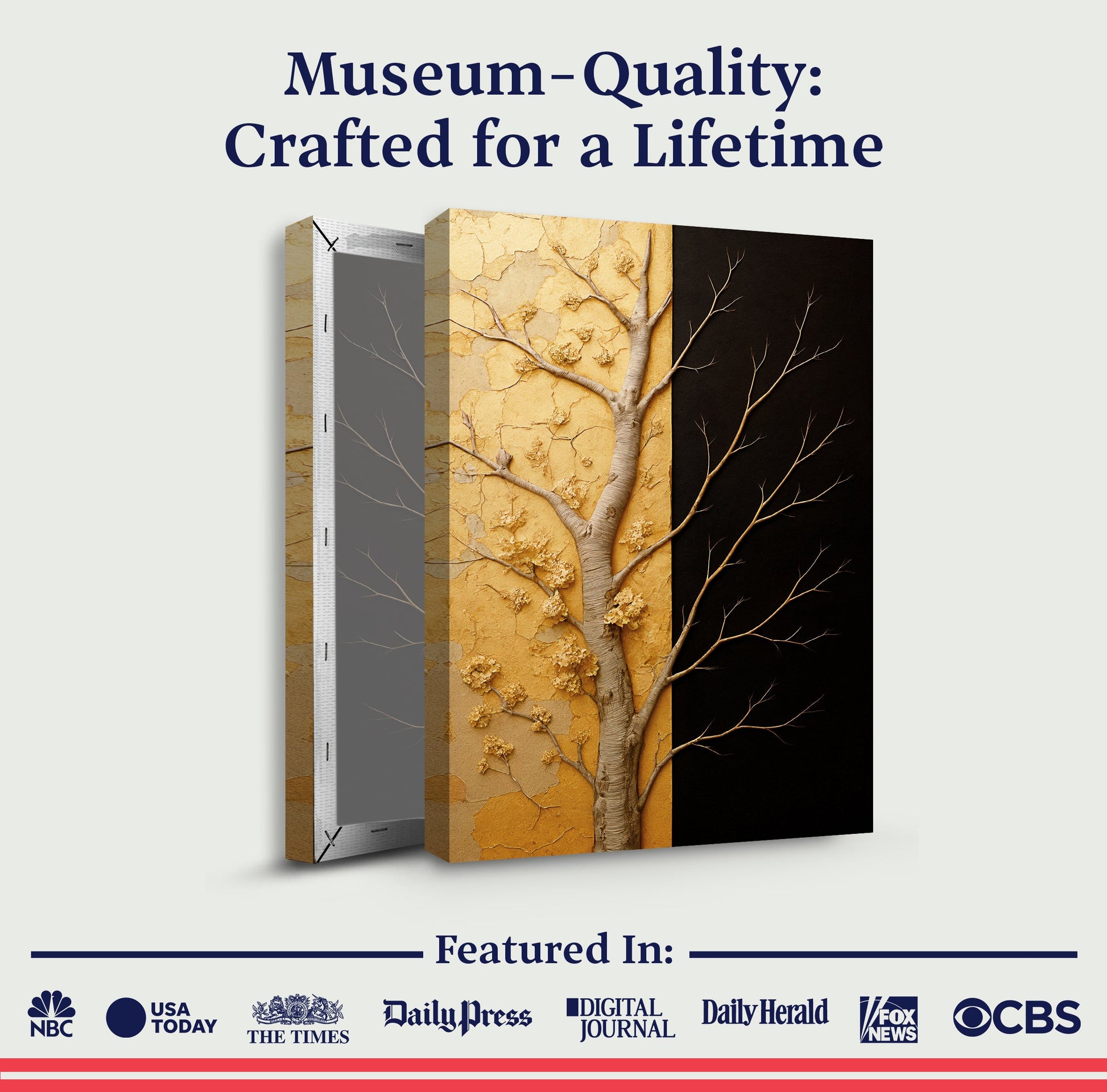 Golden Eclipse Impasto Wall Art