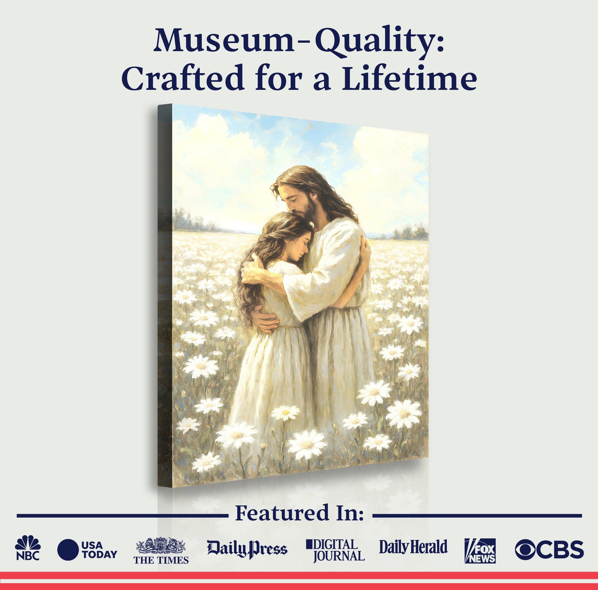 Divine Embrace of Grace Faith Wall Art