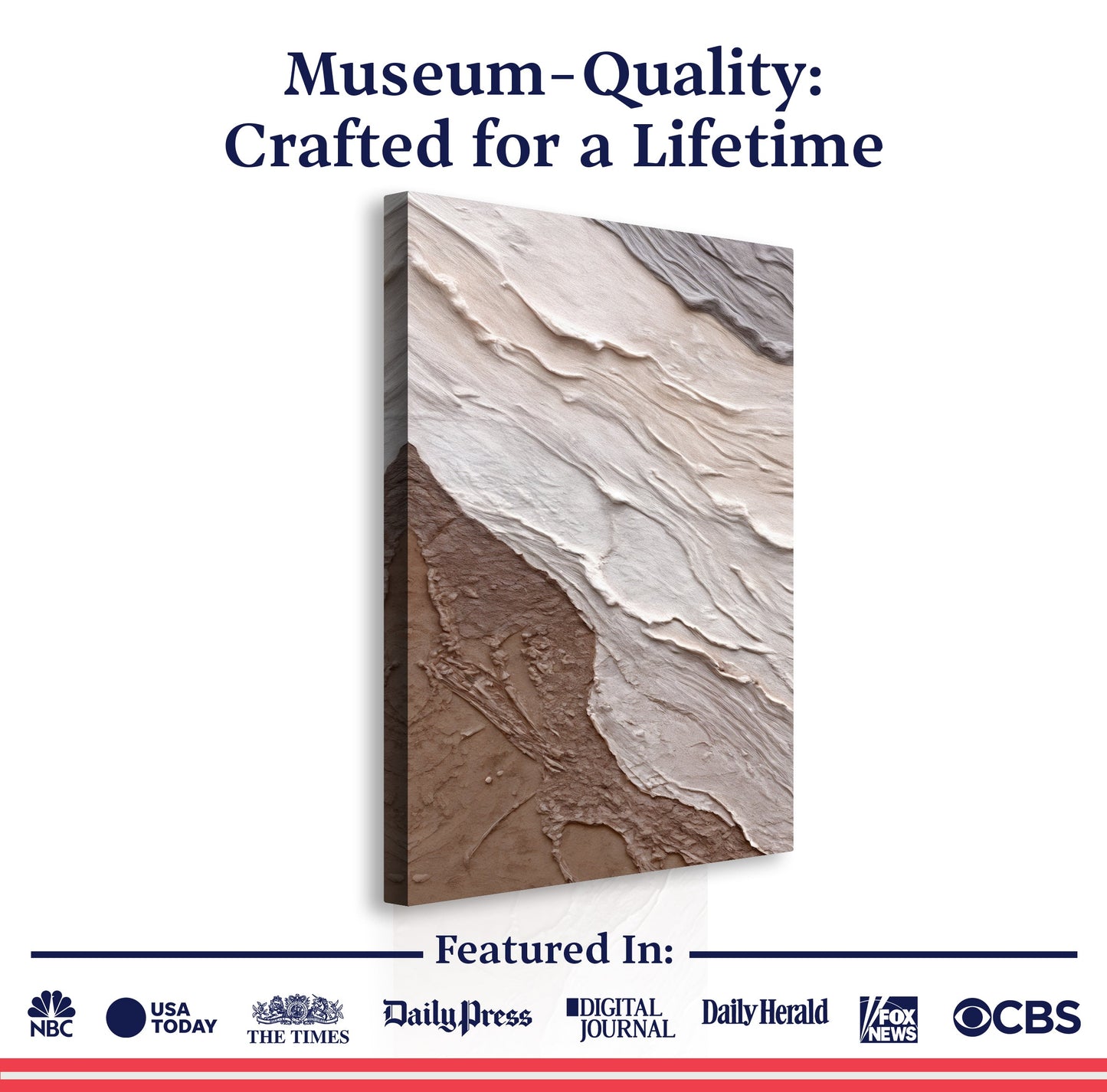 Abstract Earthy Waves Wall Art