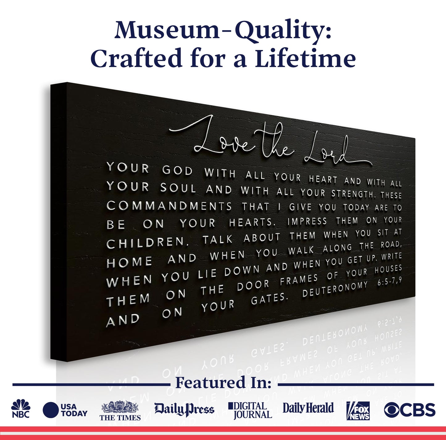 Love The Lord Your God - Deuteronomy 6:5-9 Faith Sign