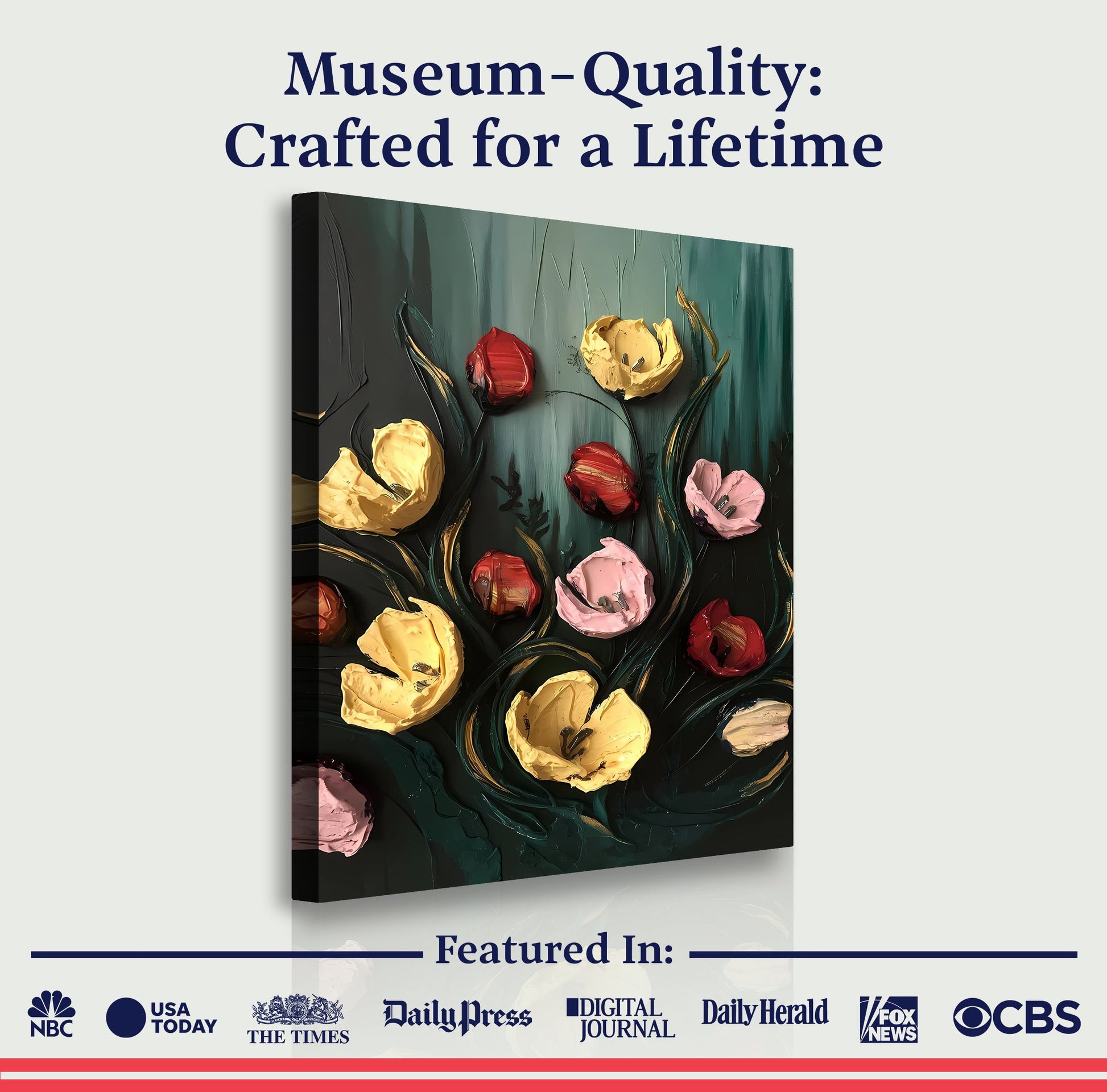 Meadow's Embrace Impasto Wall Art