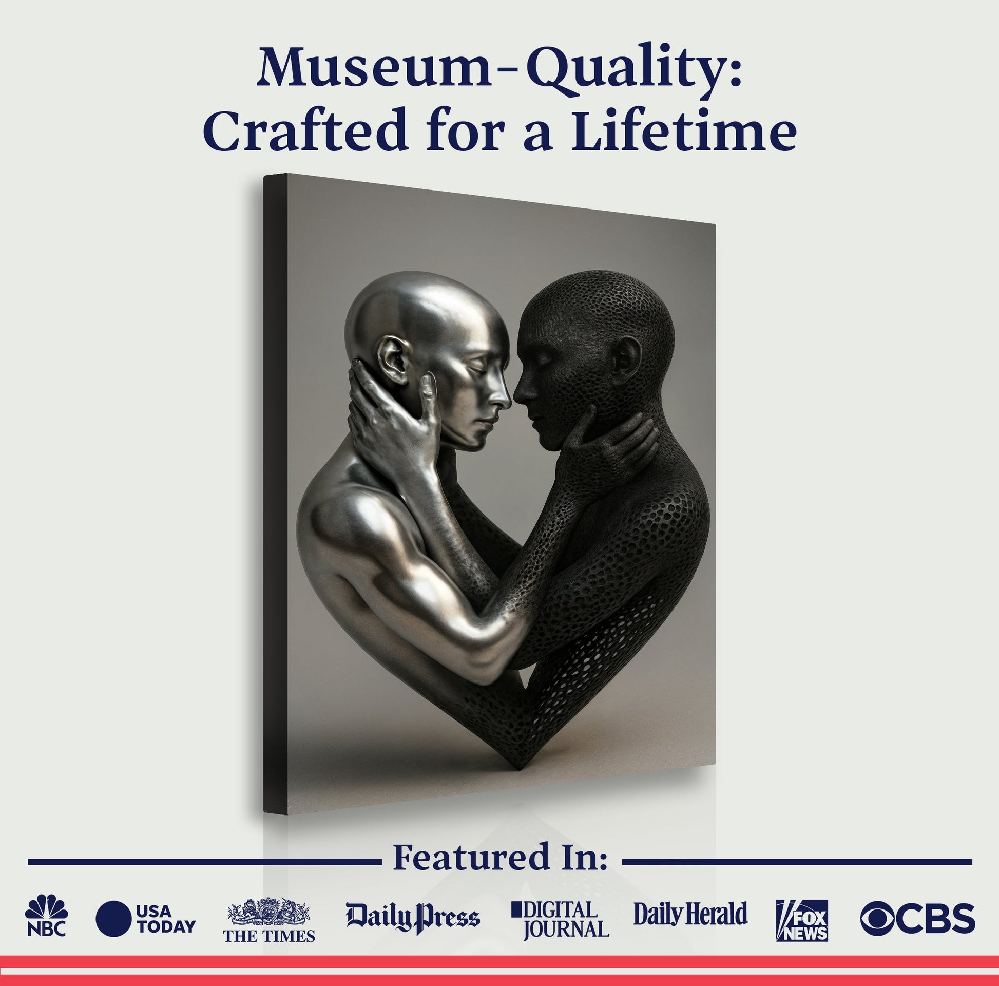 Eternal Love Figure Abstract Wall Art VIII