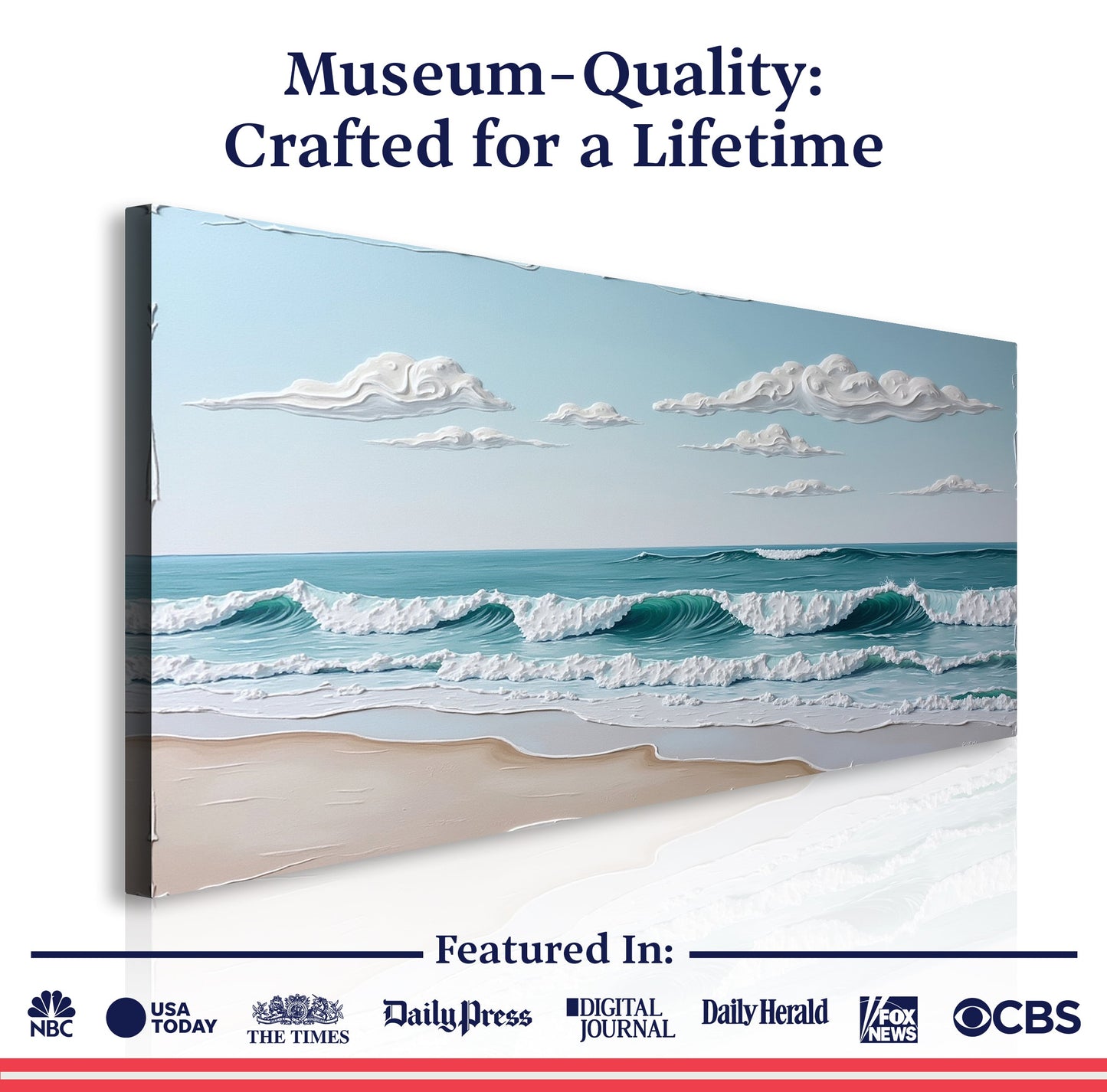 Serene Ocean Wave Coastal Wall Art XI