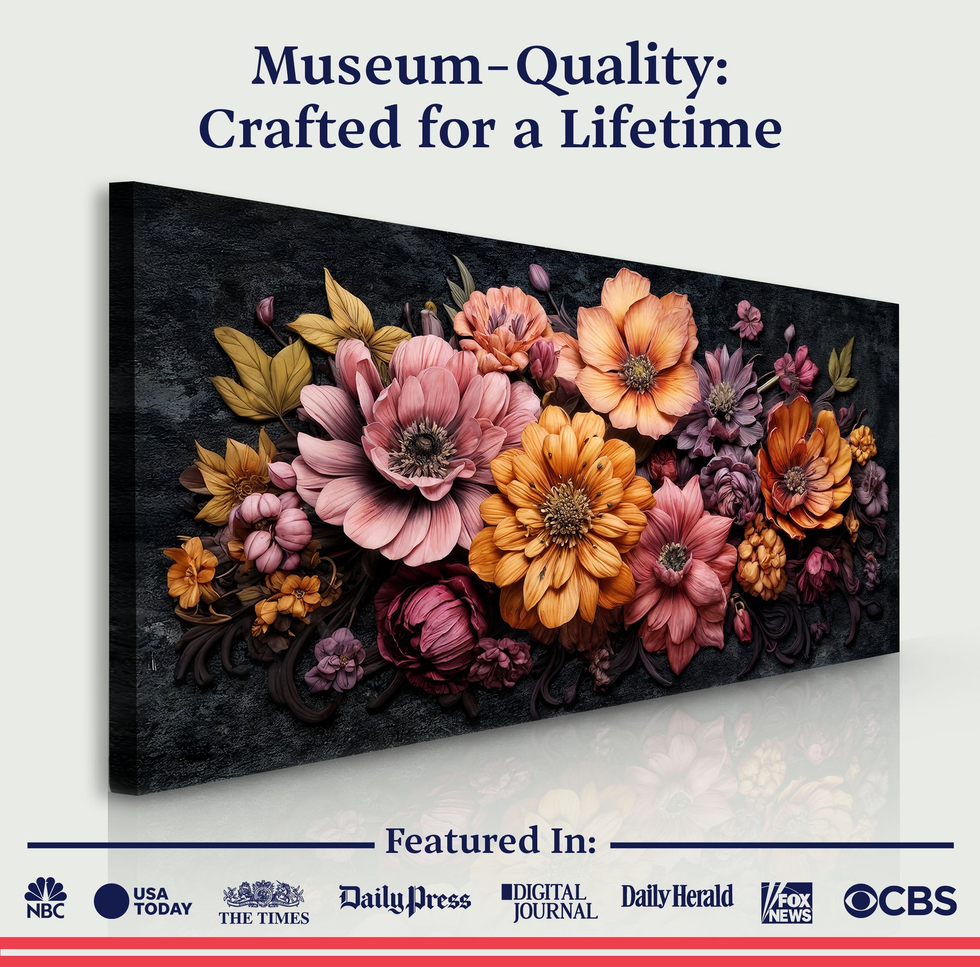 Colorful Floral Realistic Wall Art
