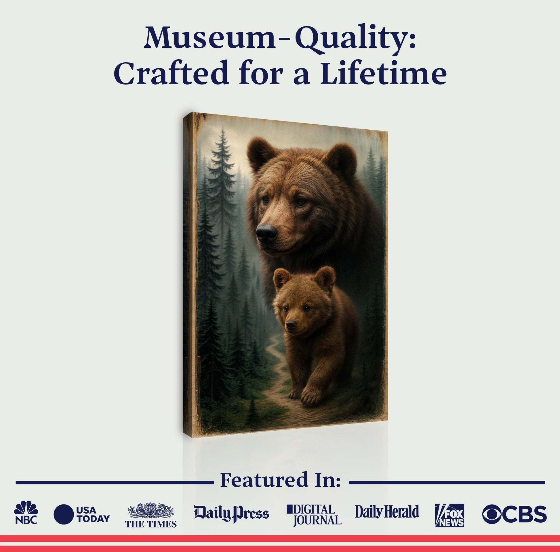 Path of the Wild Kin Bear and Cub Wall Art