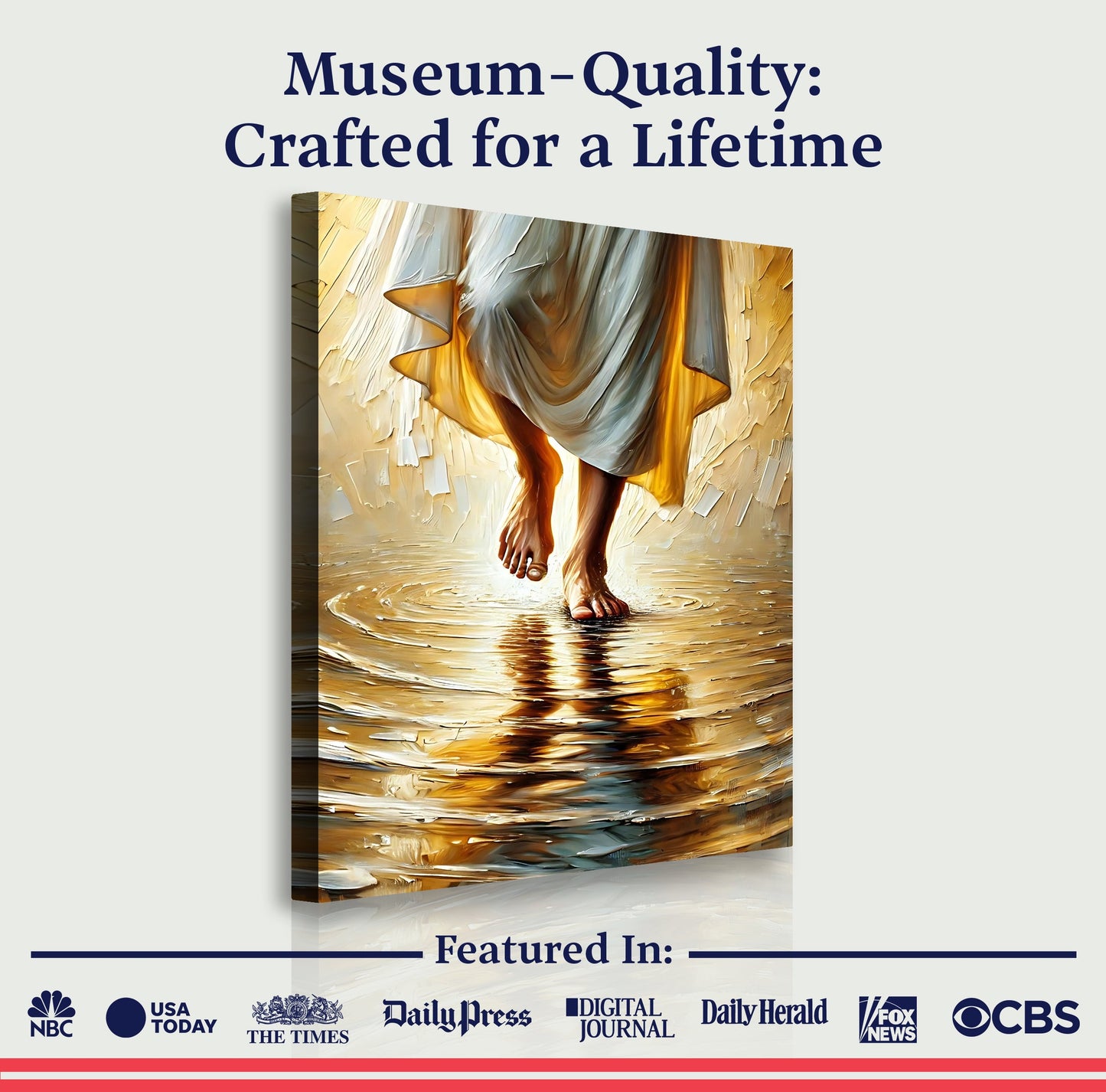 Jesus Christ Walking On Water Faith Wall Art