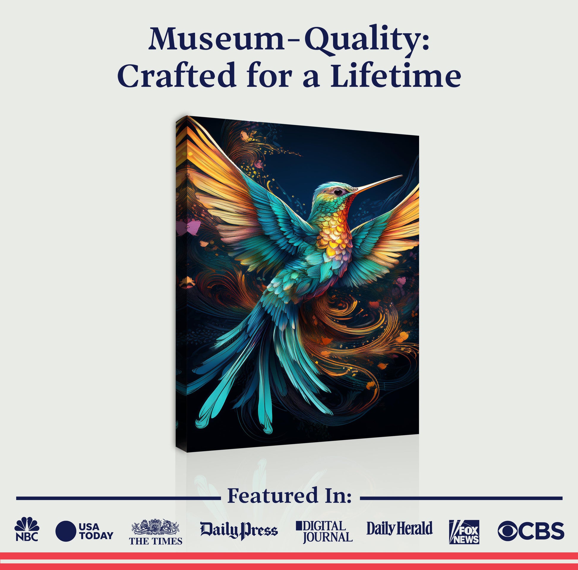 Humming Bird Abstract Wall Art II