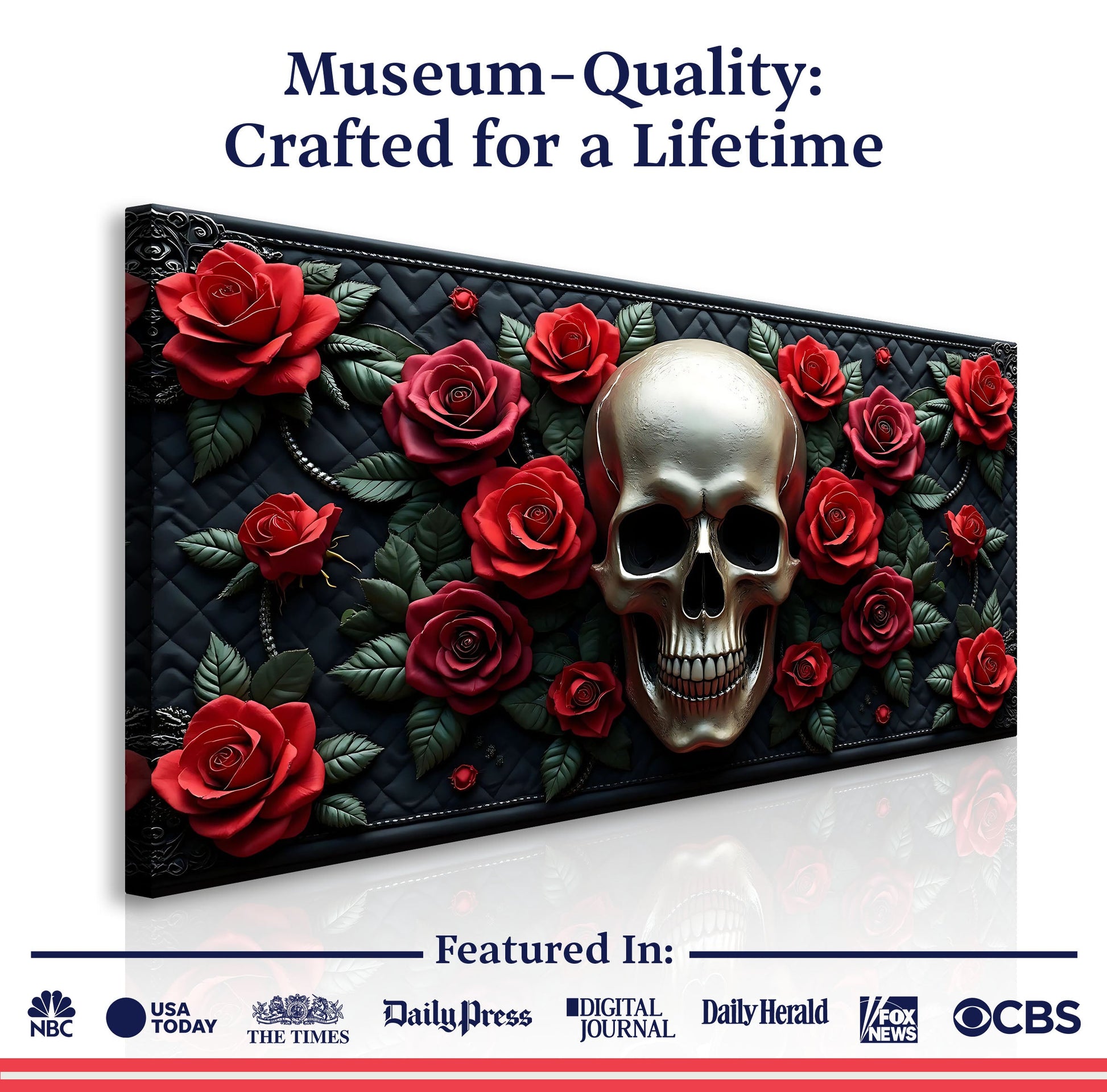 3D Vintage Skull Wall Art V