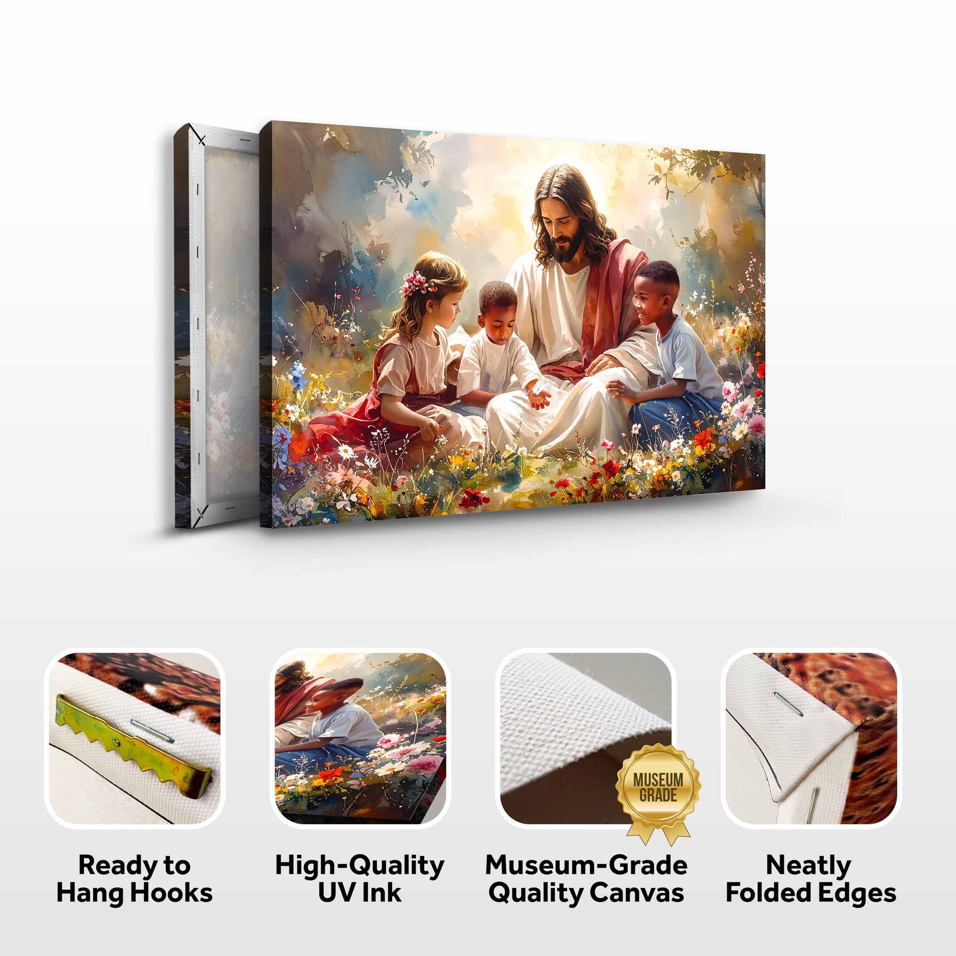 Jesus With Children Faith Wall Art VII