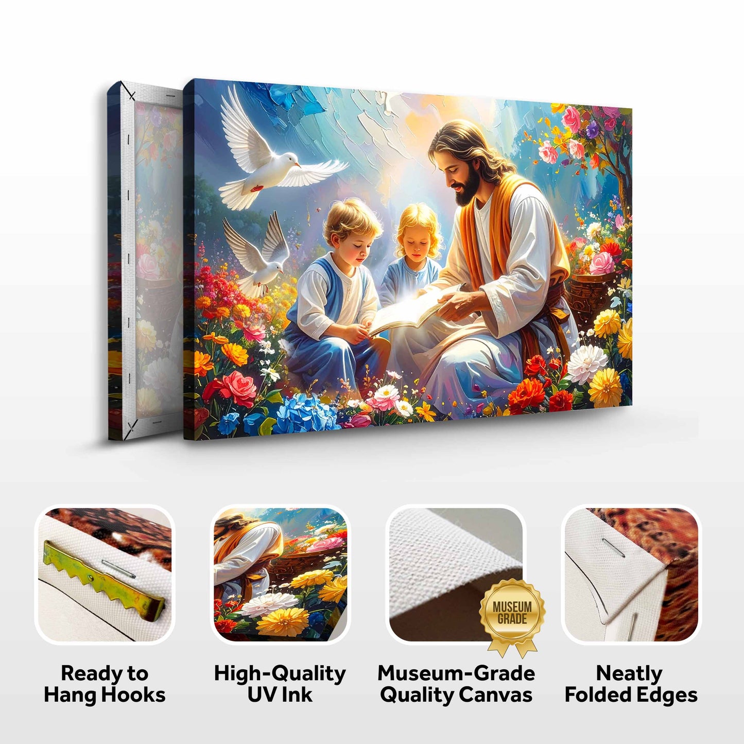 Jesus With Children Faith Wall Art IV