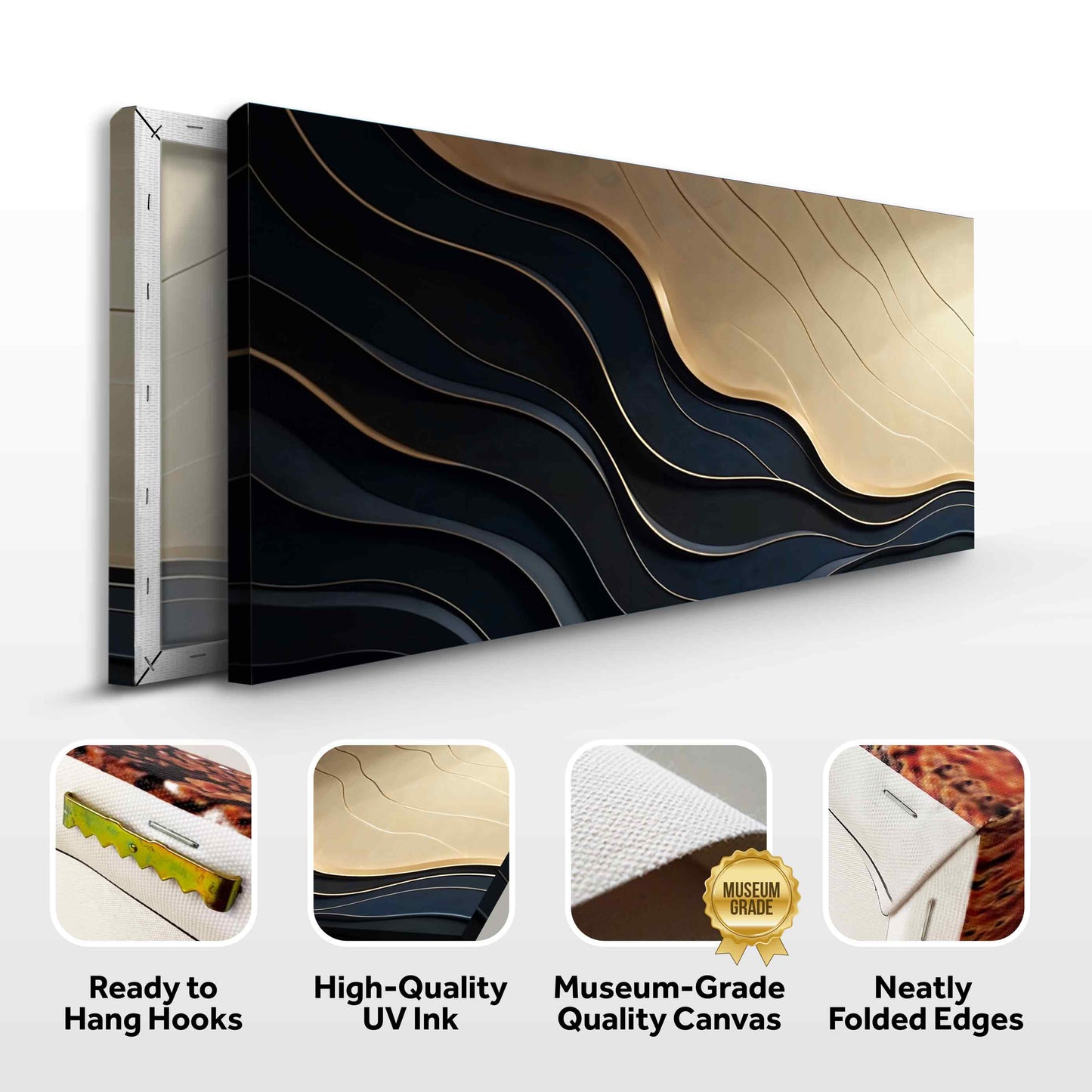 Black And Gold Minimalist Abstract VII