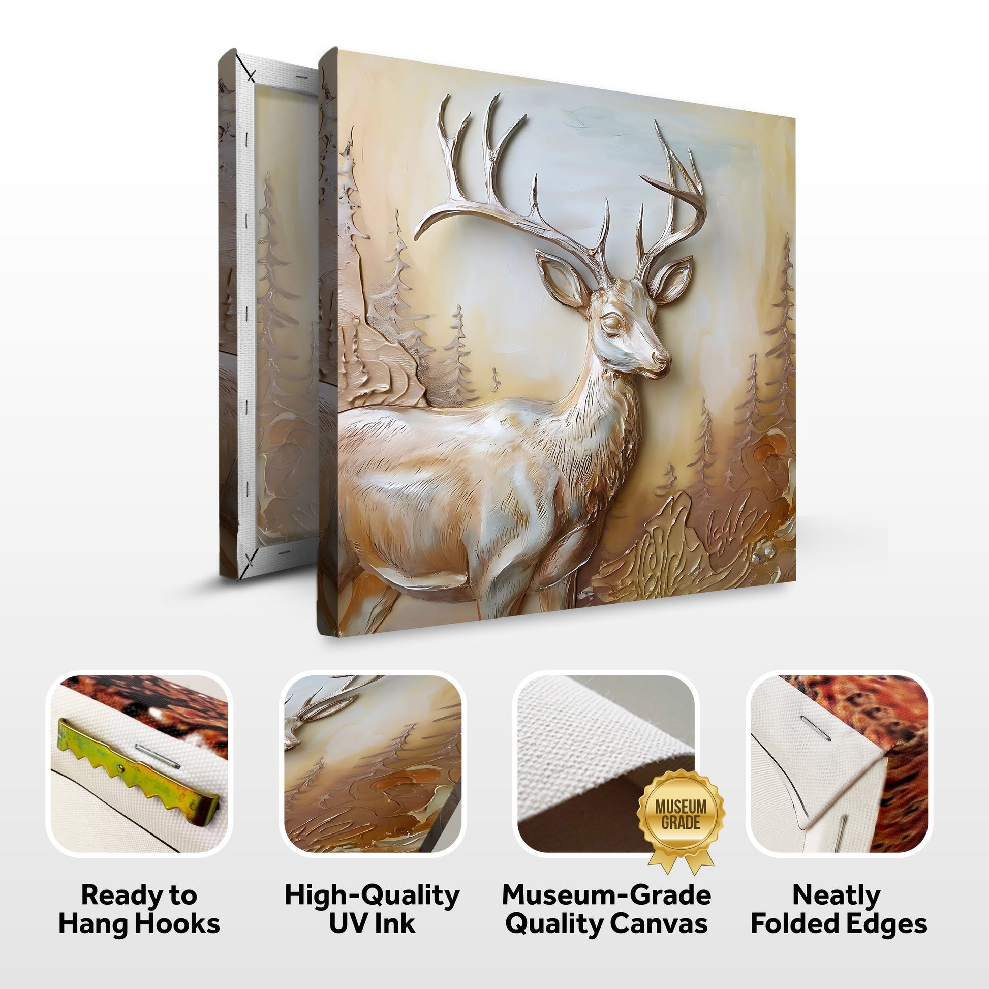 3D Deer Wall Art