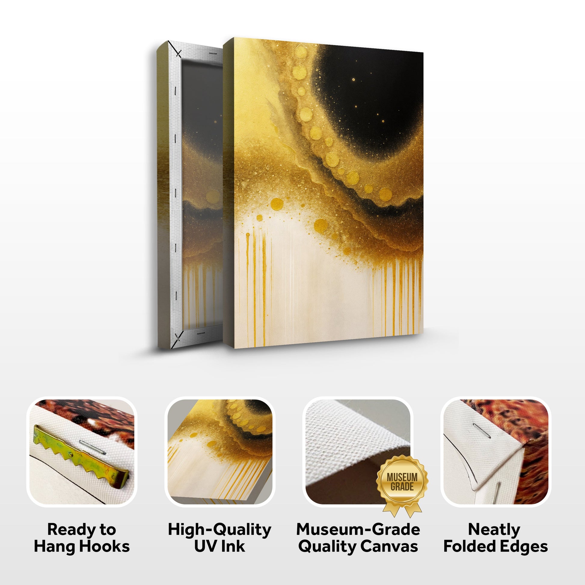 Minimalist Black and Gold Wall Art