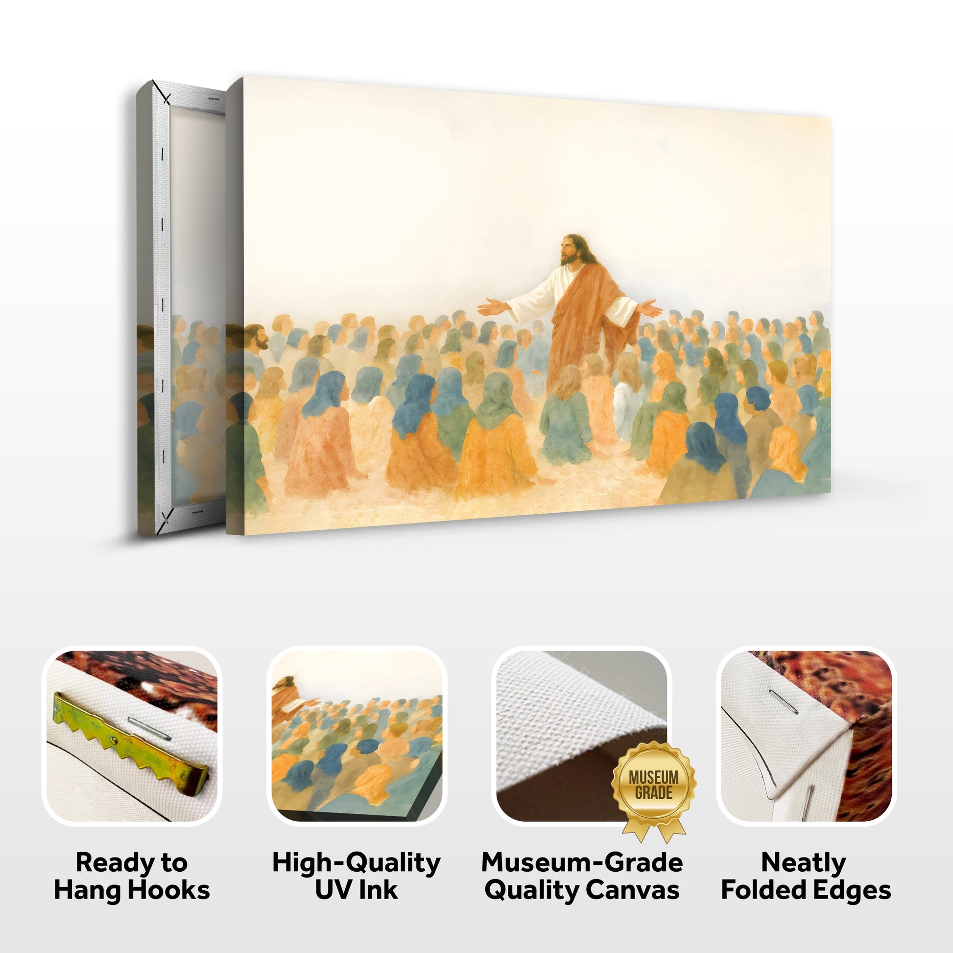 Jesus Speaking To Crowd Faith Wall Art