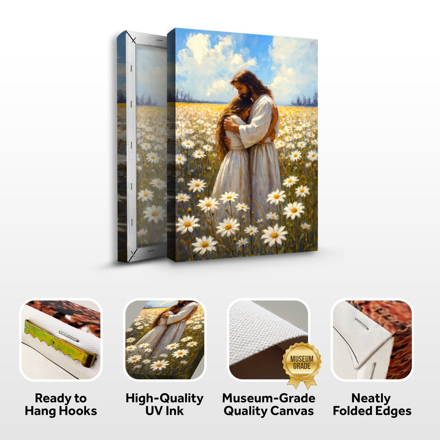 Jesus Hugging Woman Faith Wall Art II