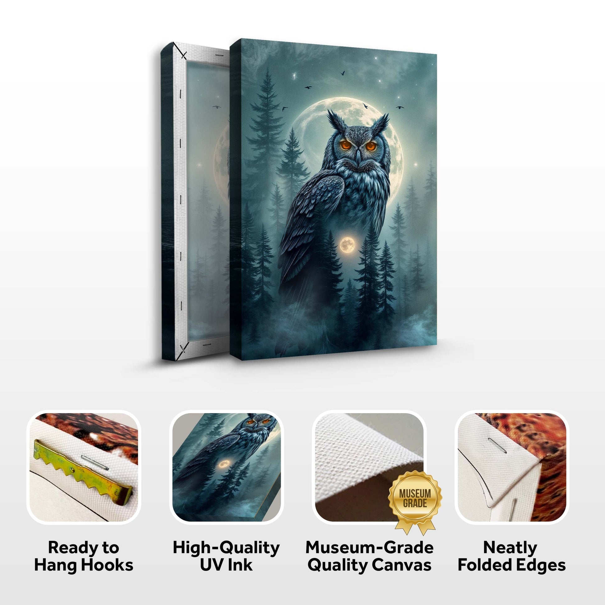 Owl Double Exposure Wall Art II