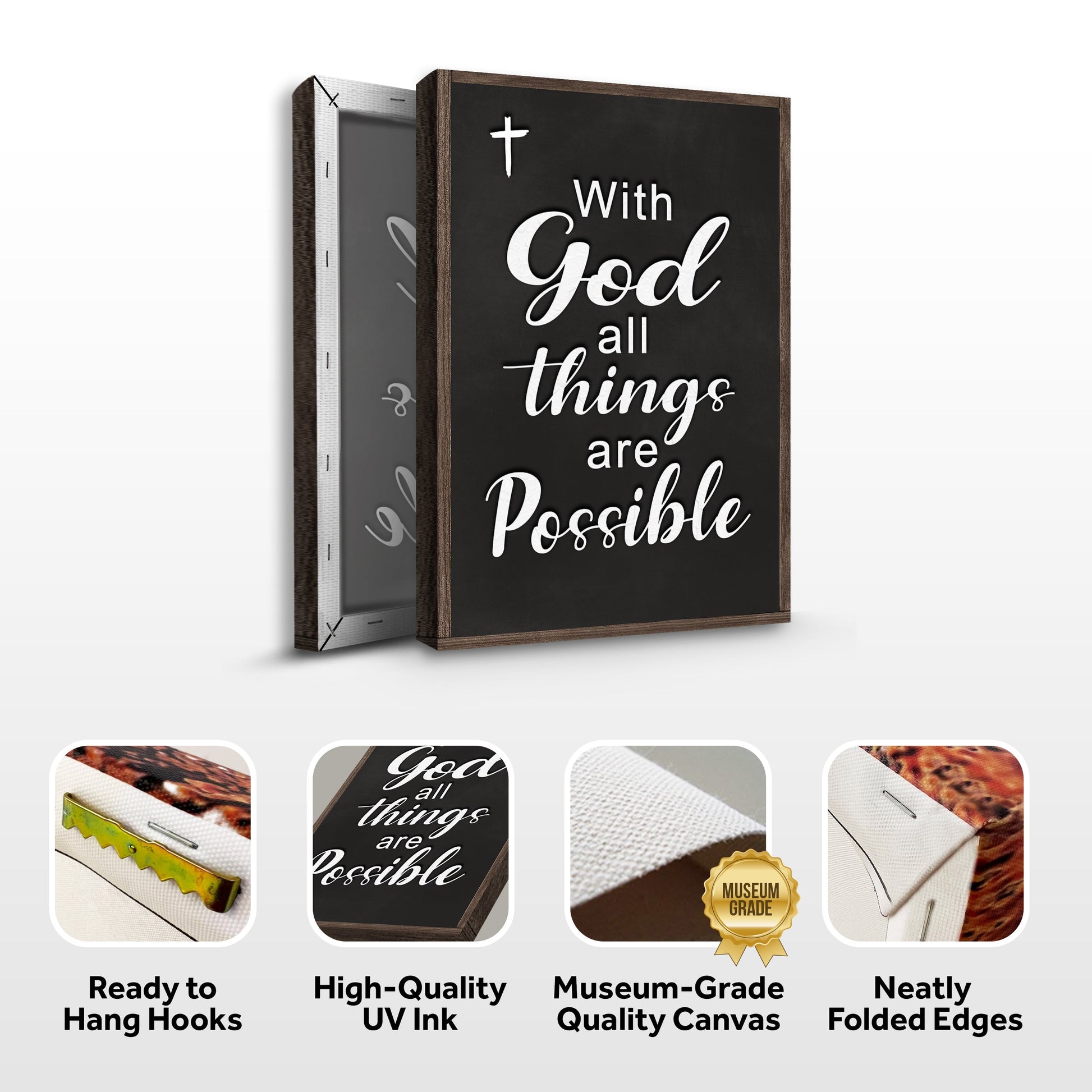 With God All Things Are Possible Faith Sign V