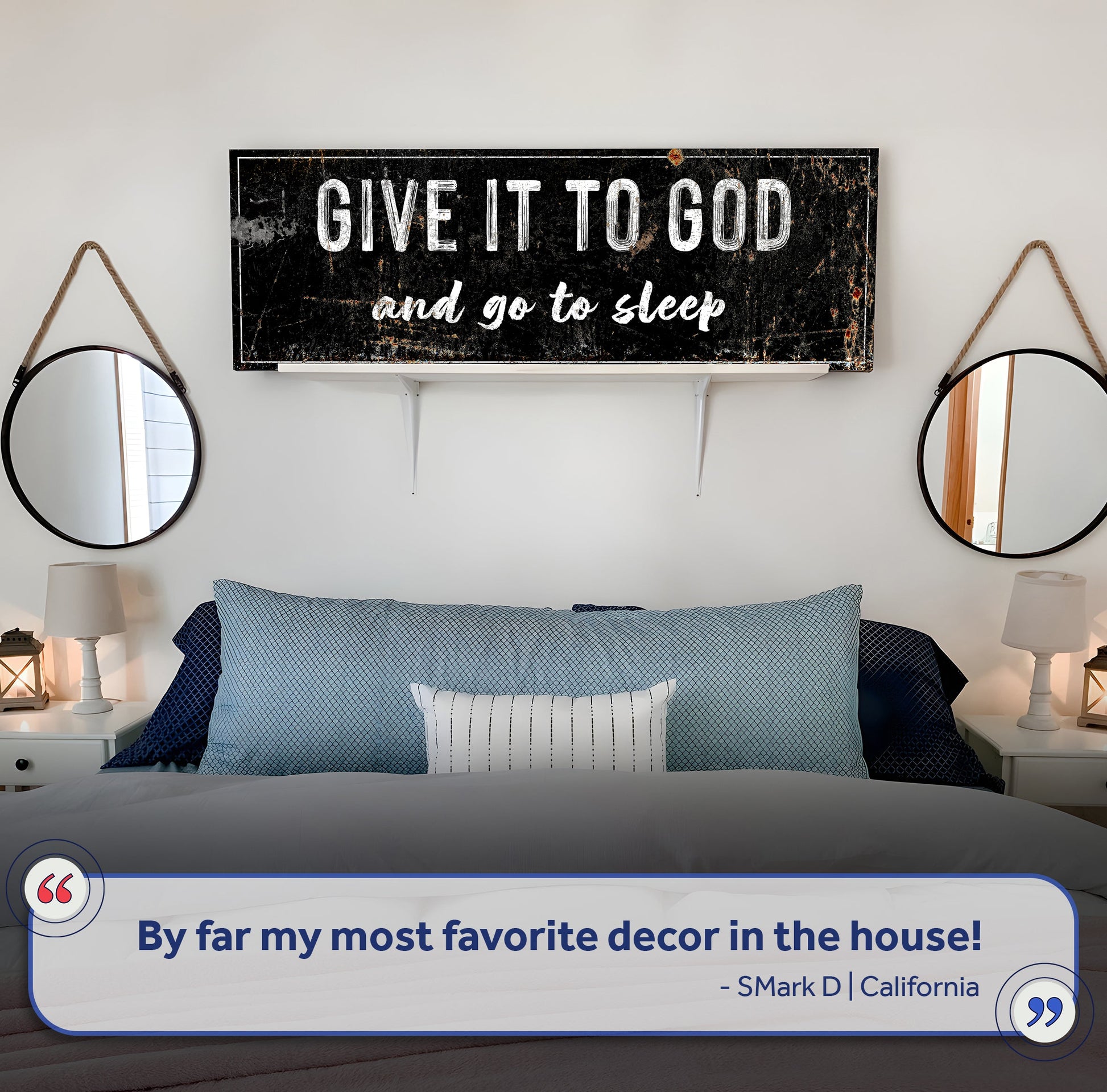Give It To God And Go To Sleep Rustic Sign II