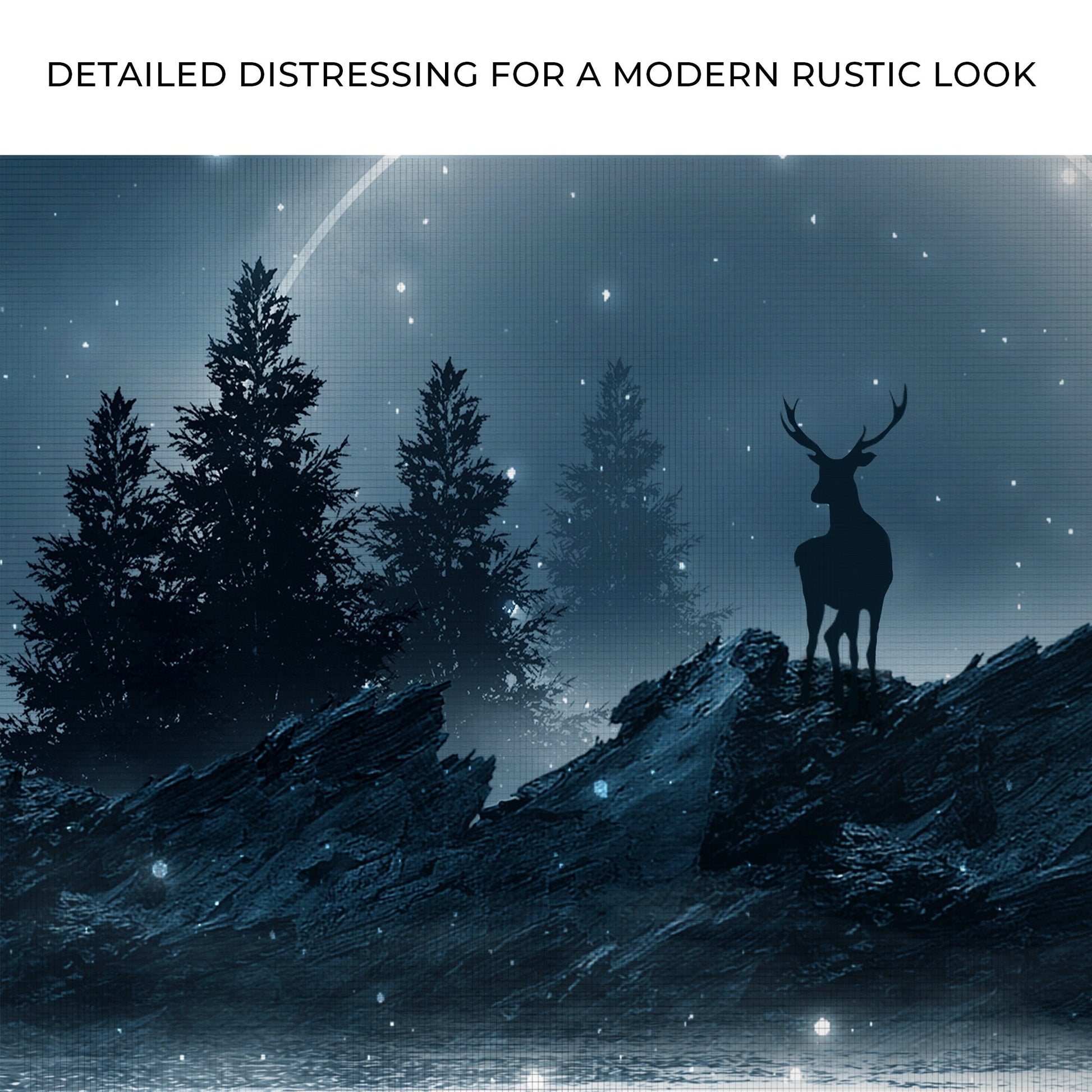Midnight Deer Canvas Wall Art