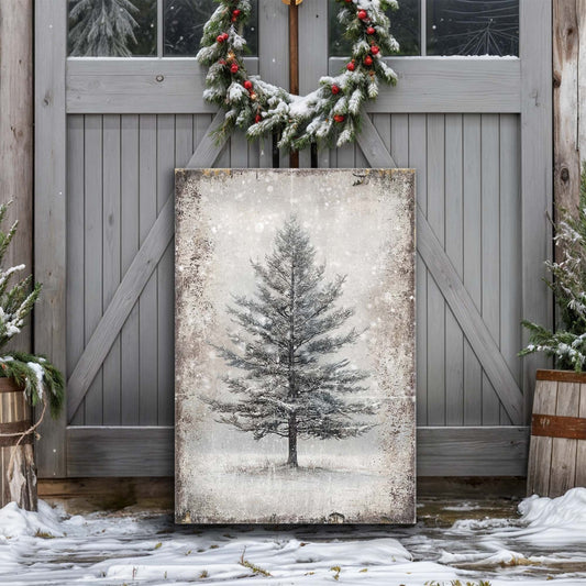 Vintage Christmas Tree Wall Art II