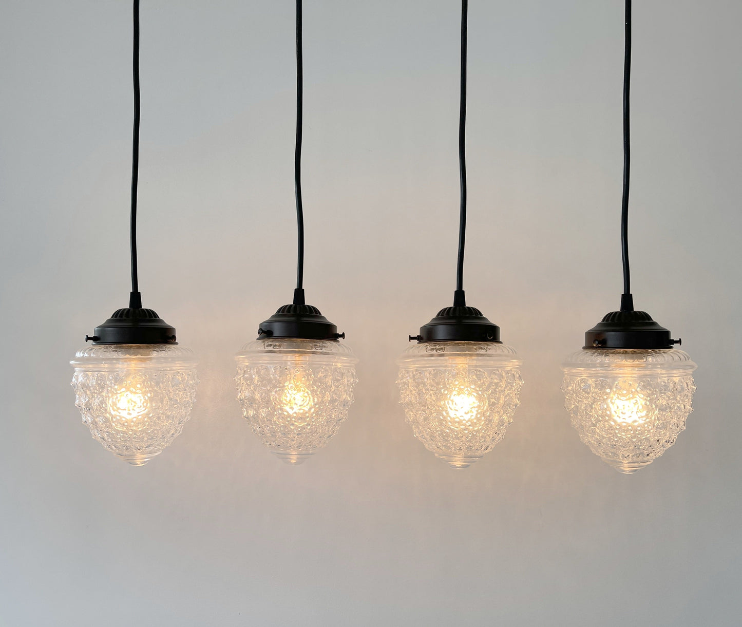 Antique Glass Dining Room Rectangular Pendant Chandelier Ceiling Light