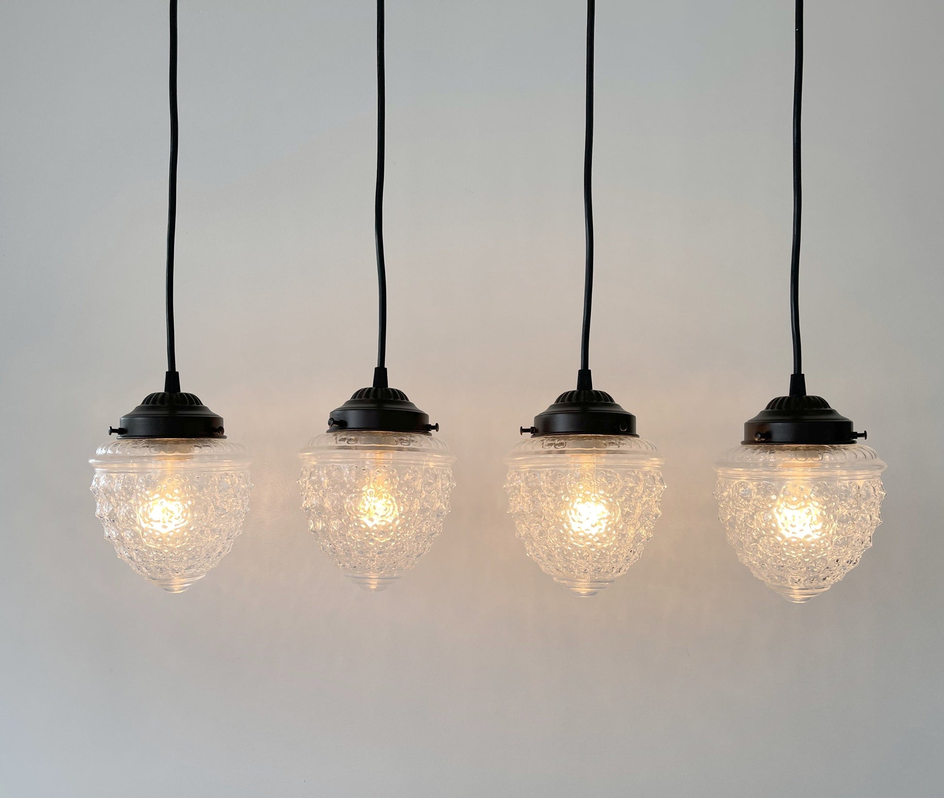 Antique Glass Dining Room Rectangular Pendant Chandelier Ceiling Light