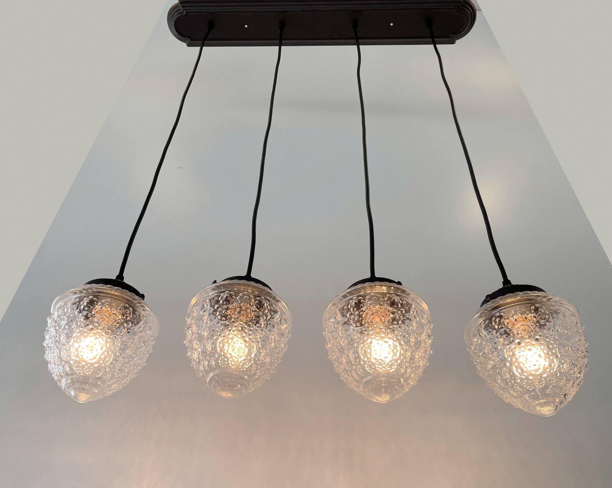 Antique Glass Dining Room Rectangular Pendant Chandelier Ceiling Light