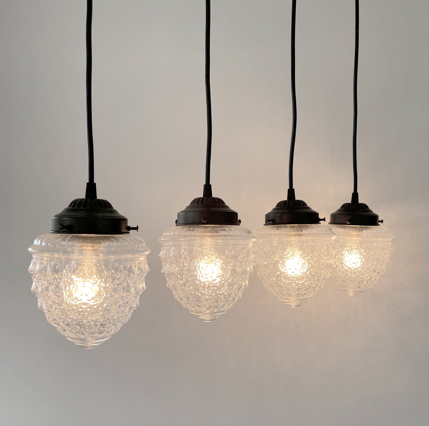 Antique Glass Dining Room Rectangular Pendant Chandelier Ceiling Light