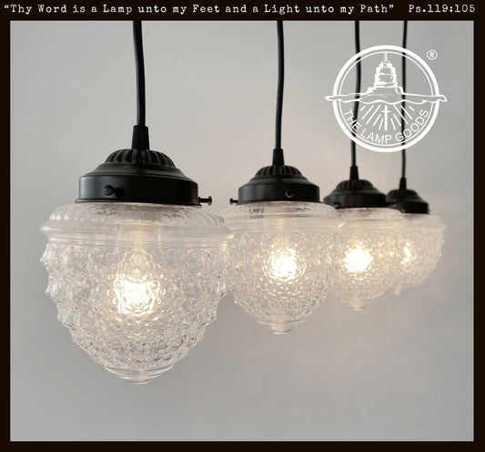 Antique Glass Dining Room Rectangular Pendant Chandelier Ceiling Light