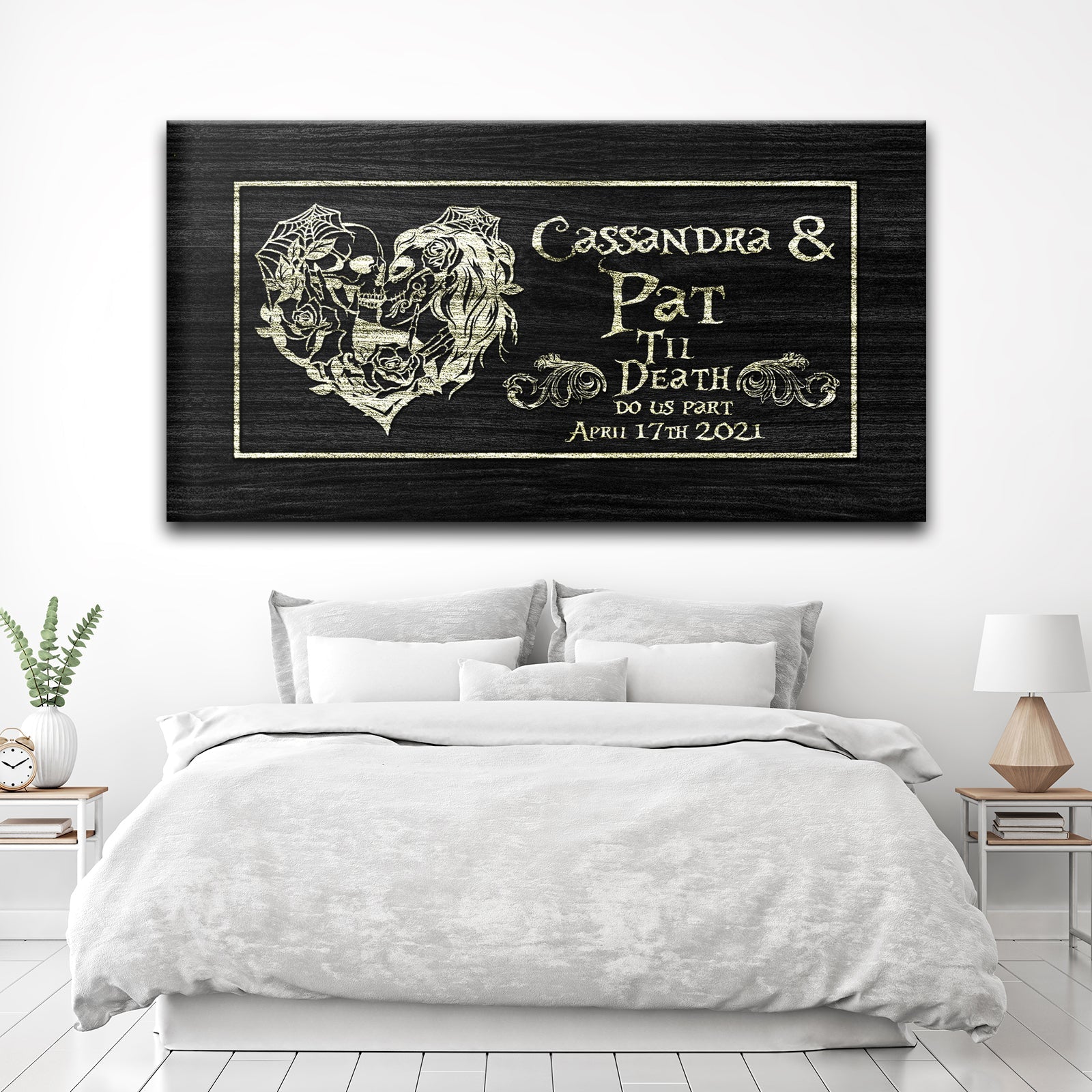 Till Death Do Us Part Skeleton Couple Sign