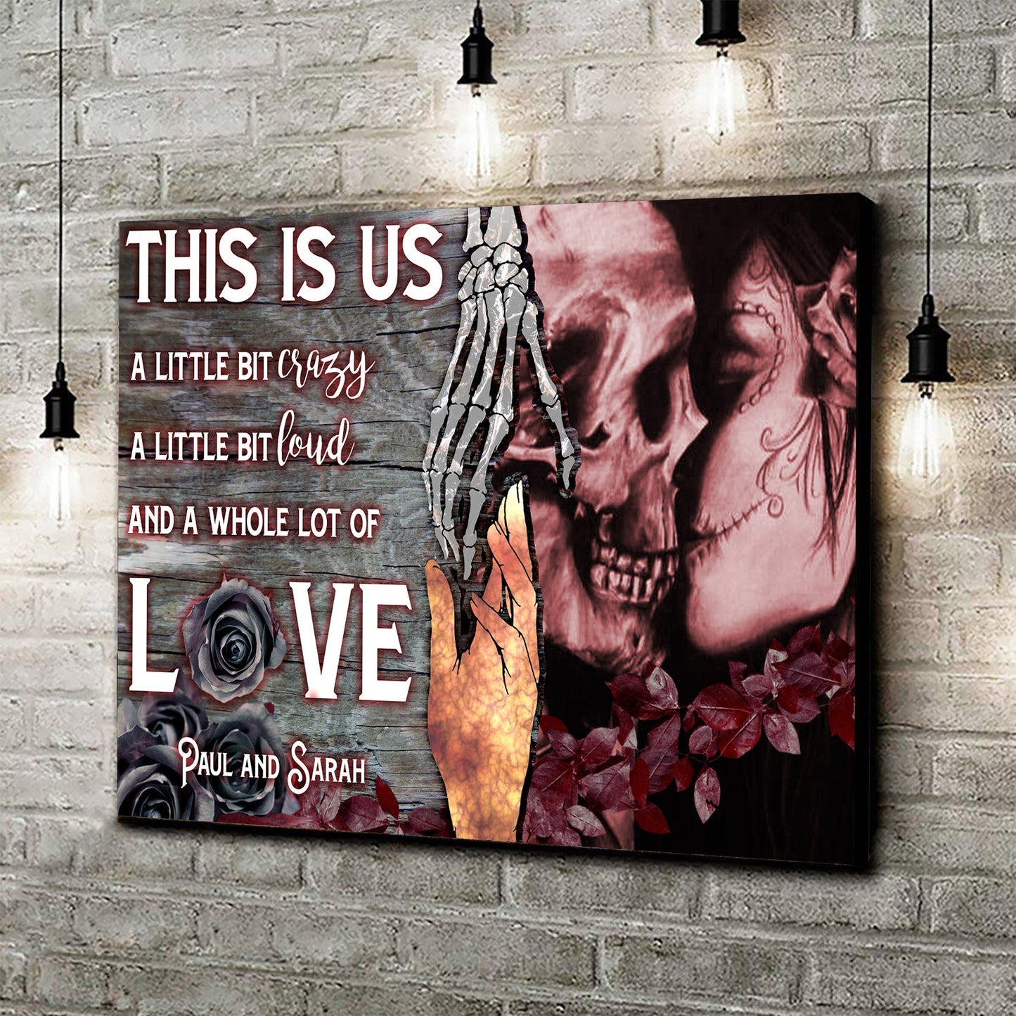 This Is Us Personalized Gothic Couple Sign - Ideal Gothic Decor For Home